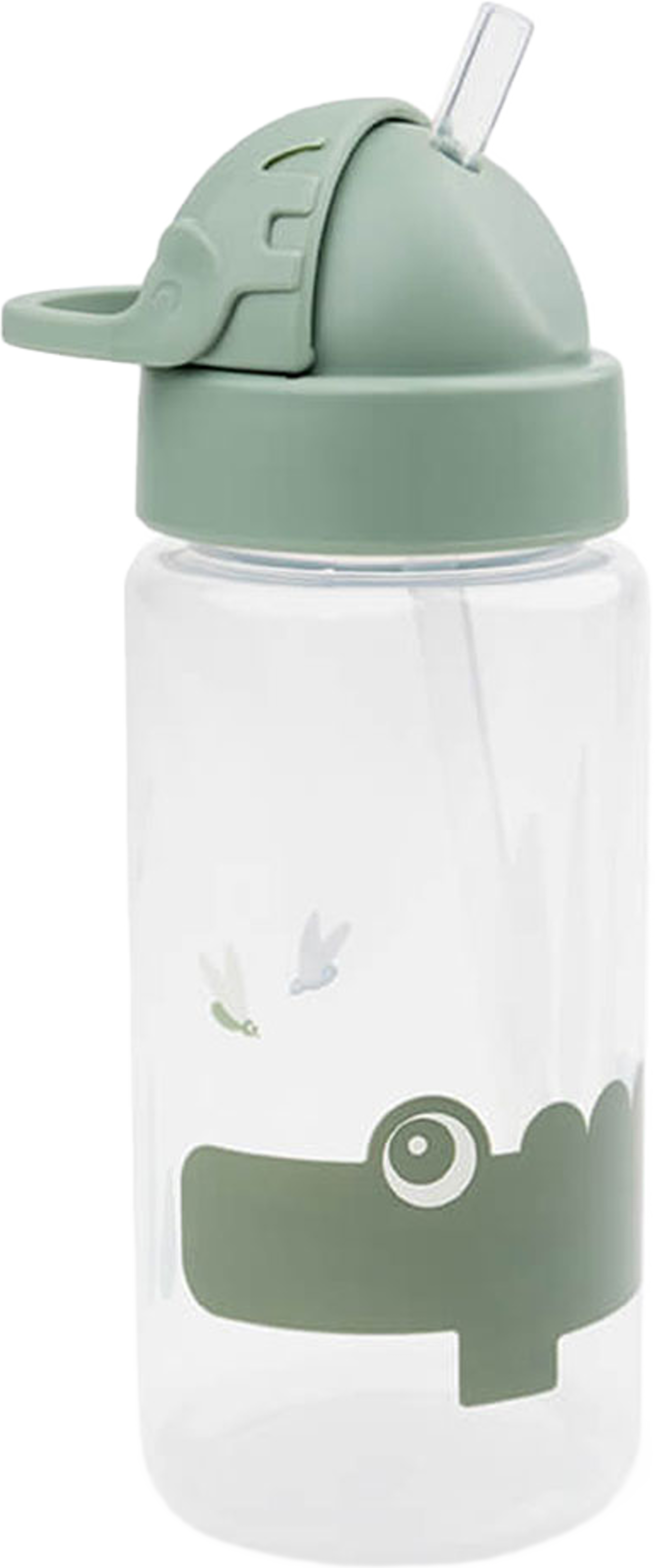 Straw bottle Croco Green