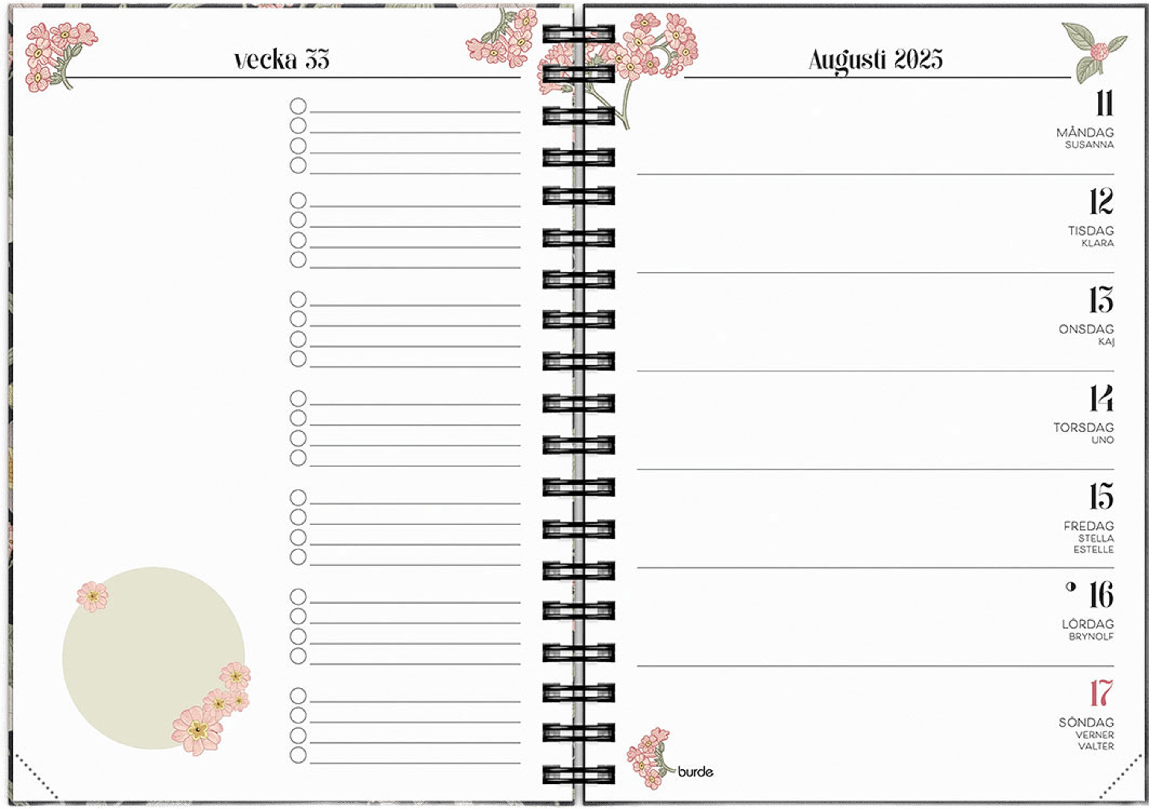 Kalender 2025 Life Planner Floral