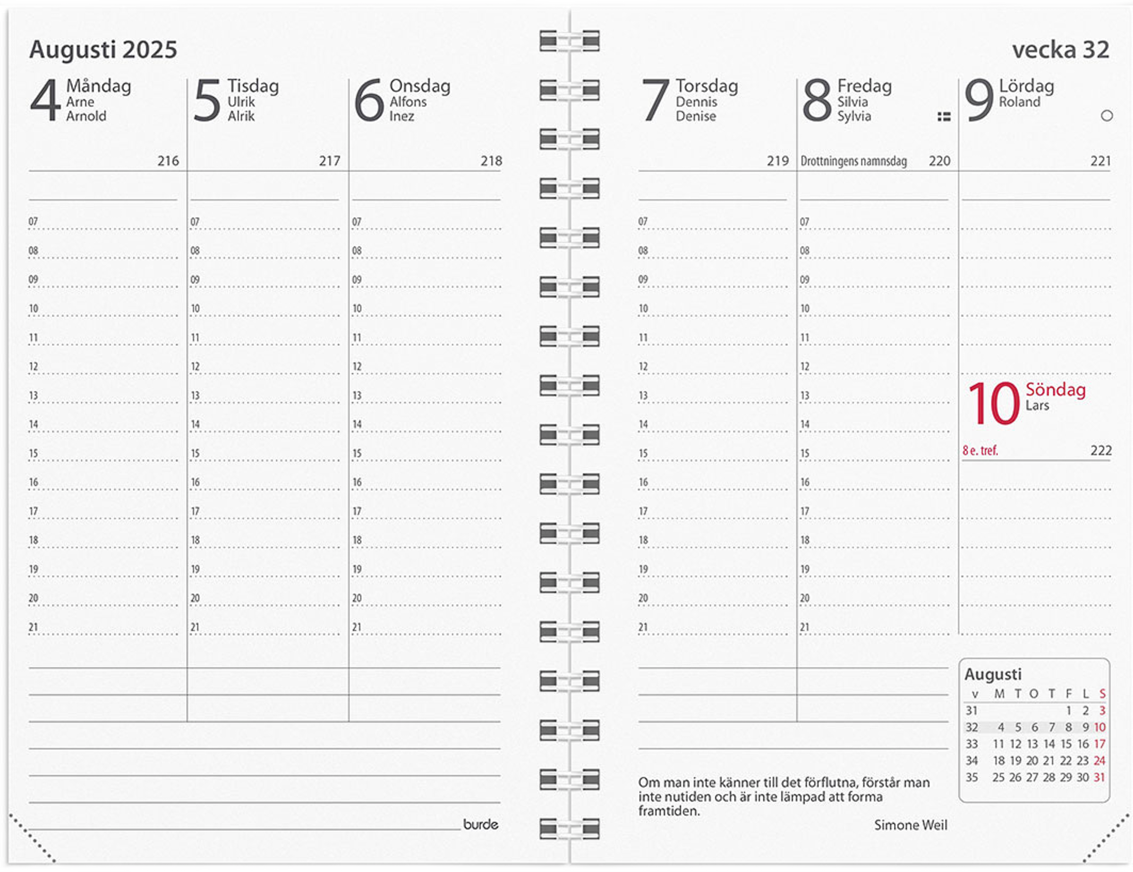 Kalender 2025 Prestige Refill