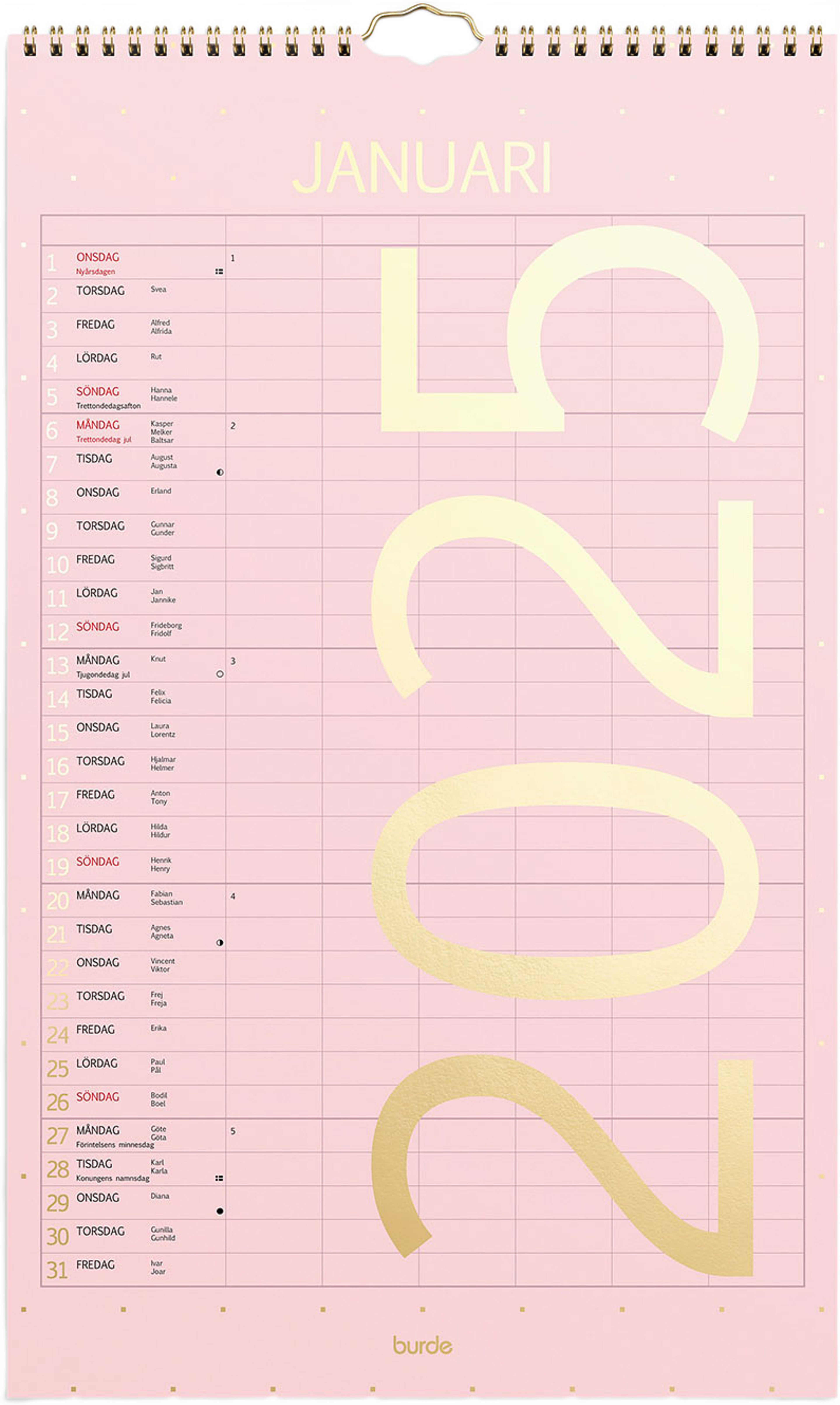Familjekalender 2025 Color