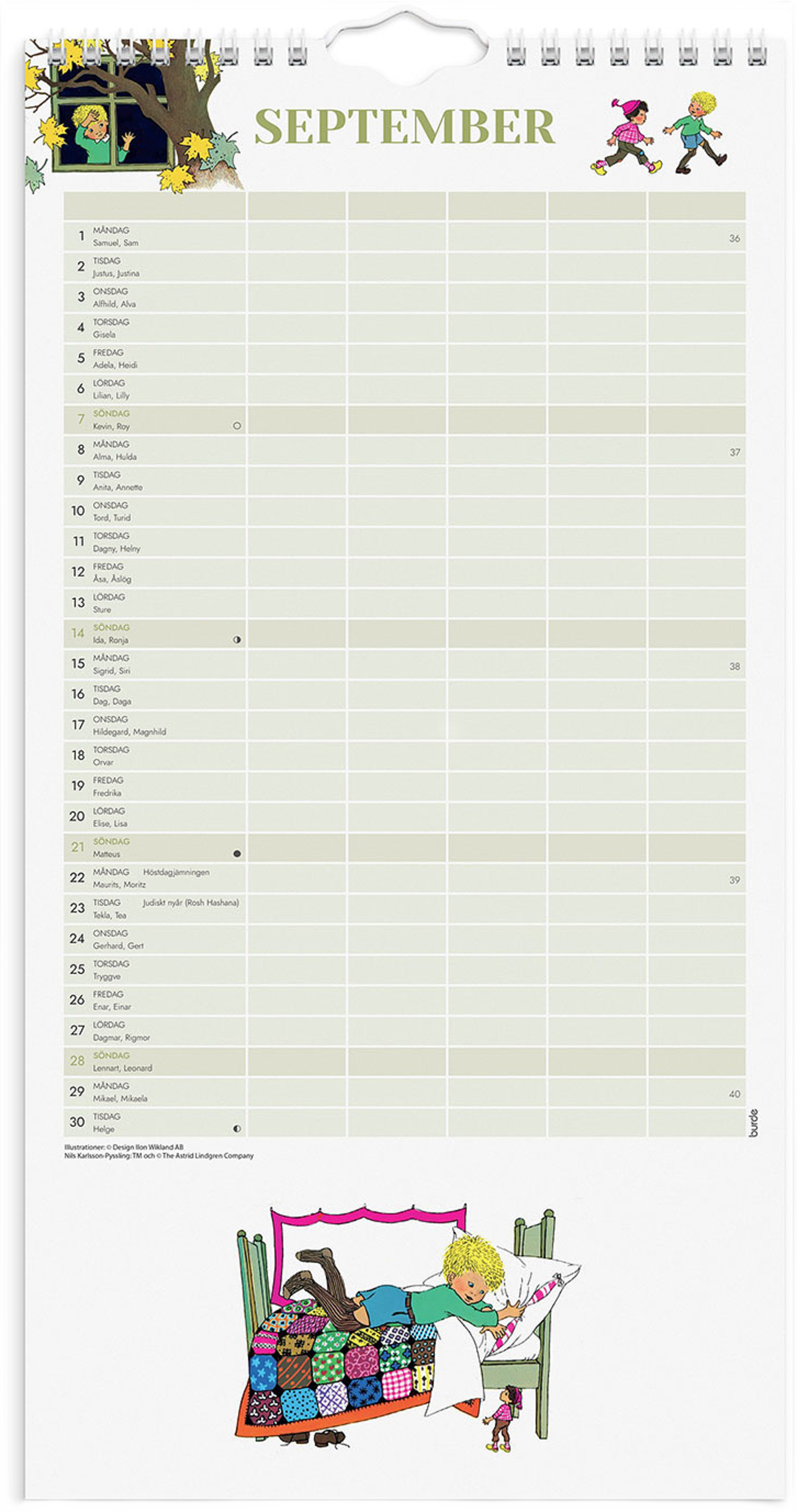 Familjekalender 2025 Ilon Wikland