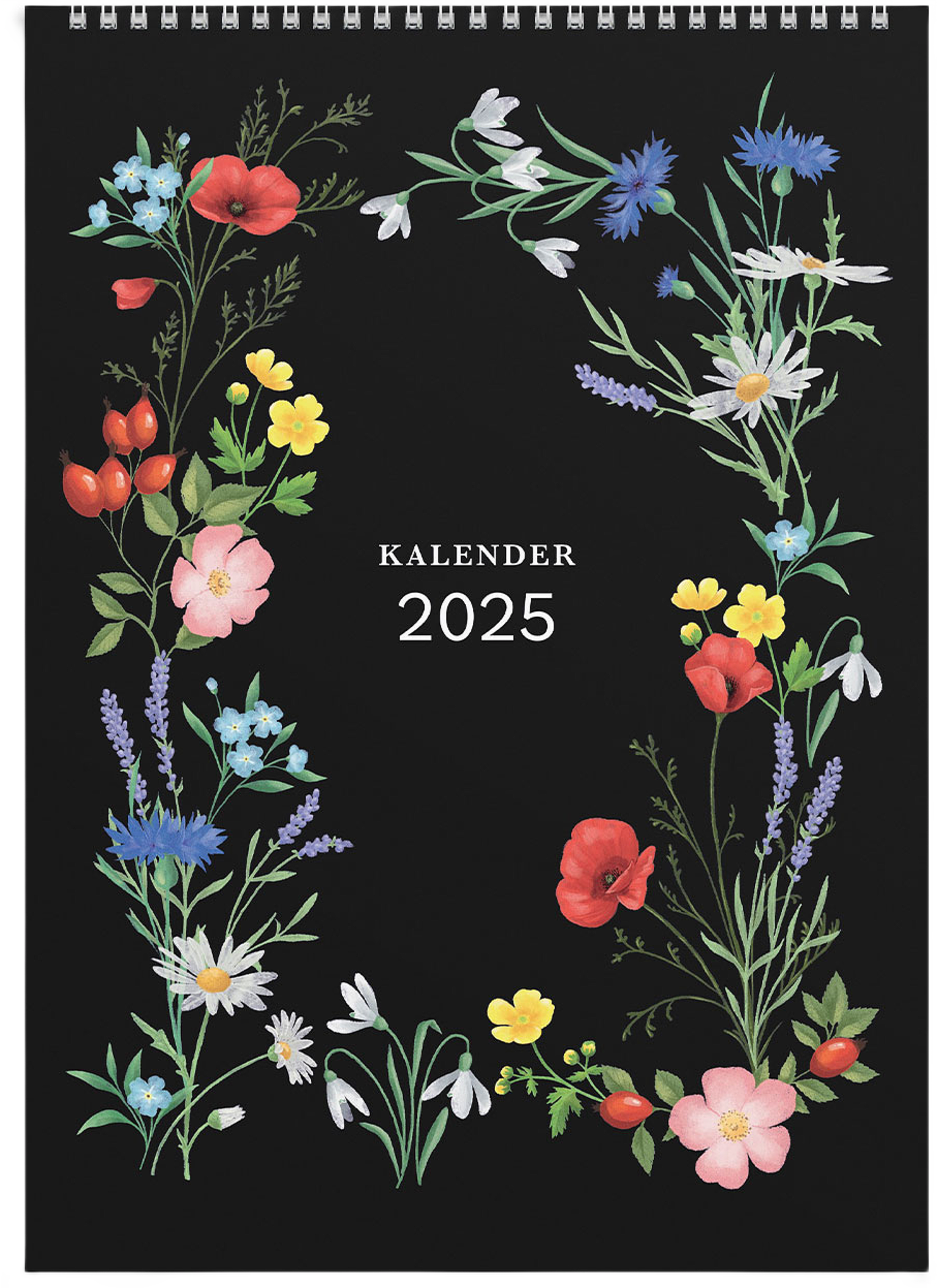 Väggkalender 2025 Illustrerad Blomster