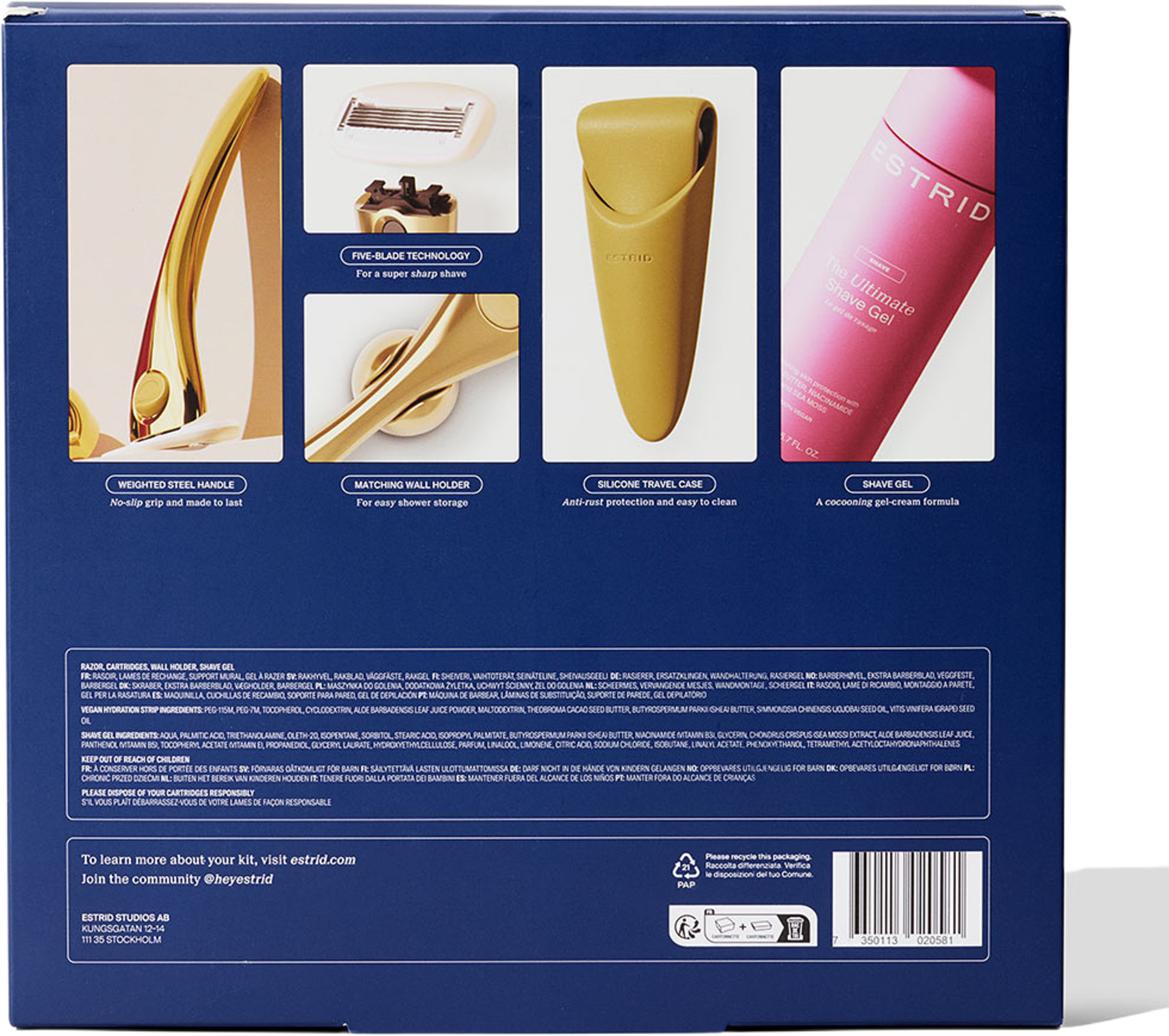 The complete shave set Gold