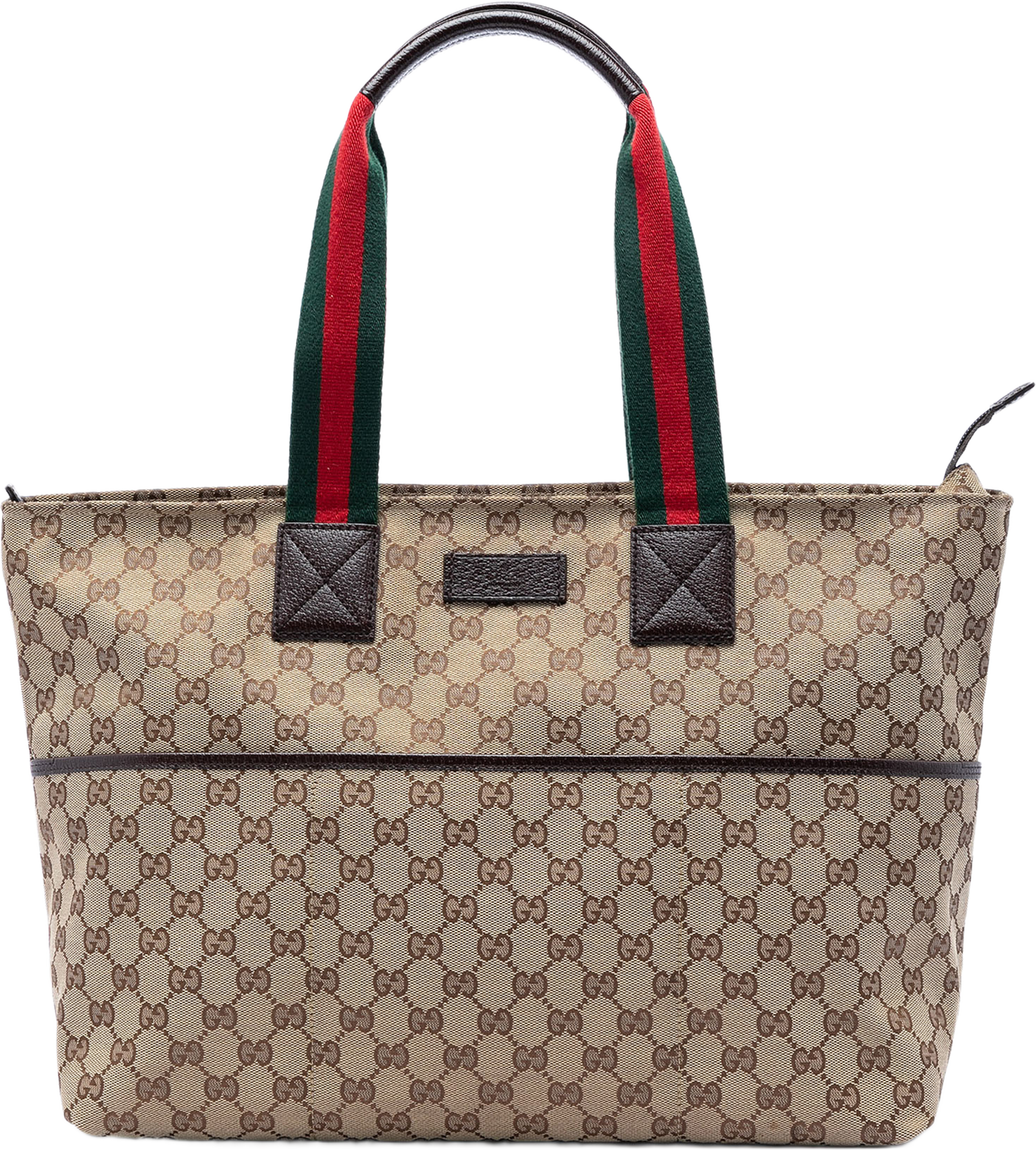Gucci Gg Canvas Web Tote, från Luxclusif, i färgen beige. Klicka för att öppna bilden i stort format