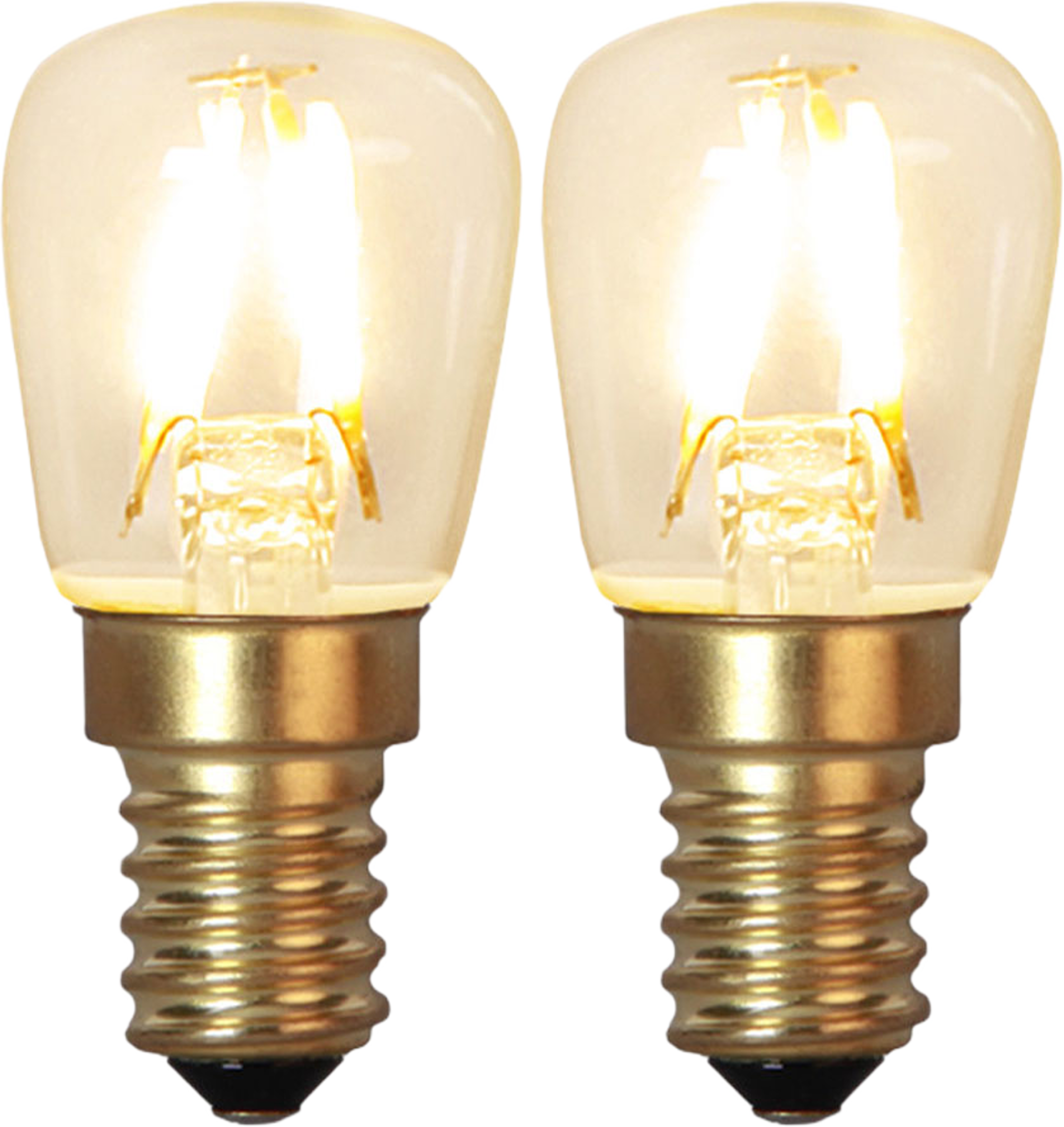 LED-lampa E14 Päronlampa Soft Glow 2-p, från Star trading, i färgen Transparent. Klicka för att öppna bilden i stort format