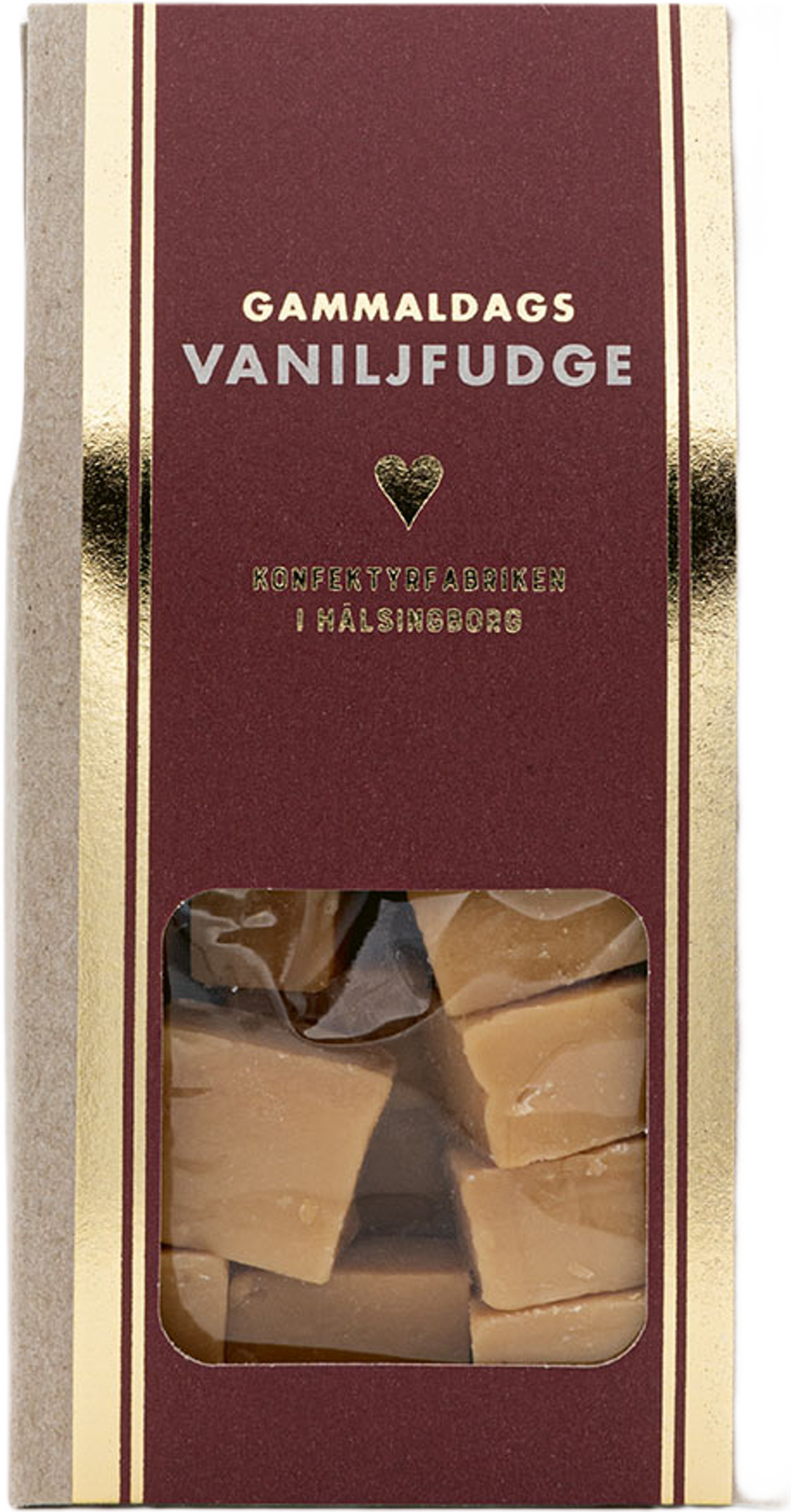 Gammaldags Vaniljfudge, från Konfektyrfabriken i Hälsingborg, i färgen Beige. Klicka för att öppna bilden i stort format