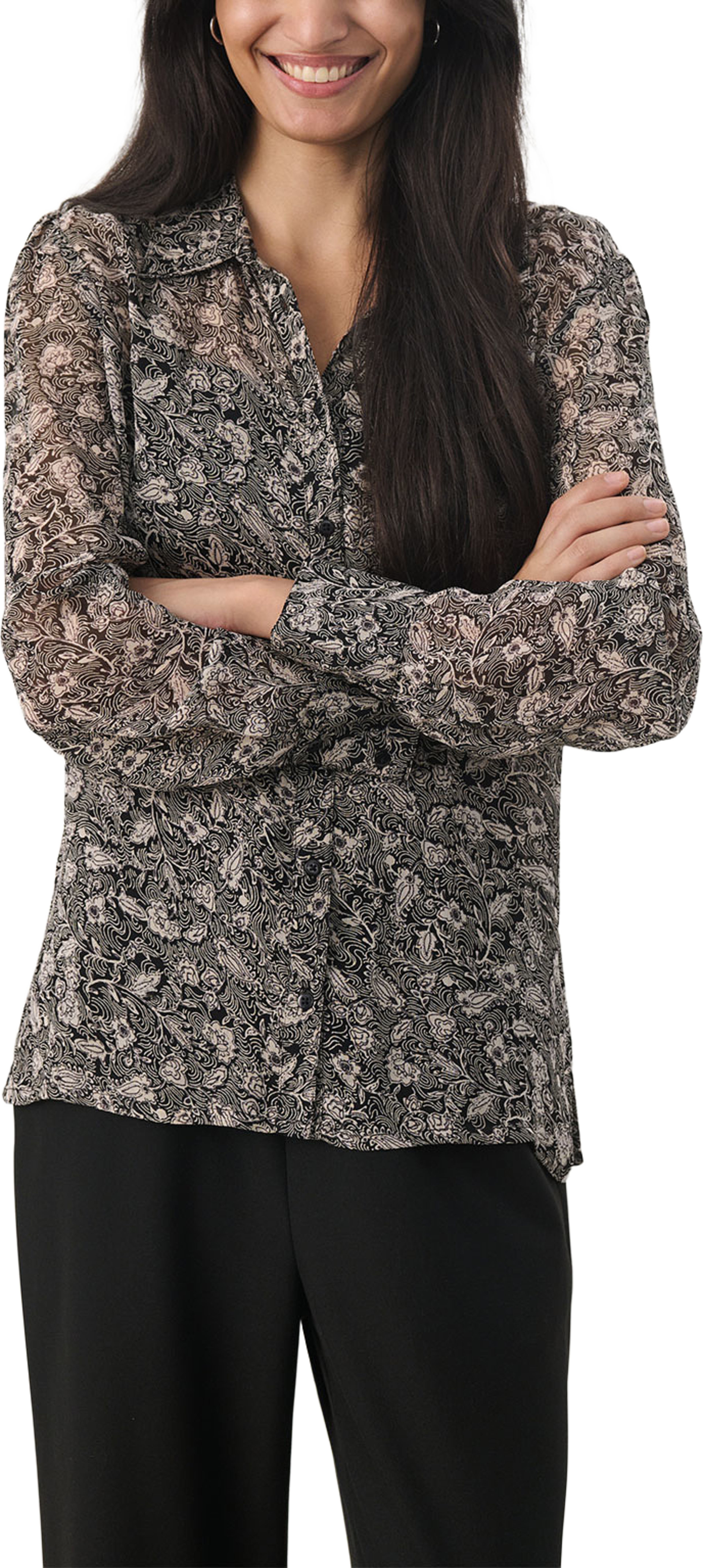 DelvinaPW SH, från Part Two, i färgen Black Leaf Print. Klicka för att öppna bilden i stort format