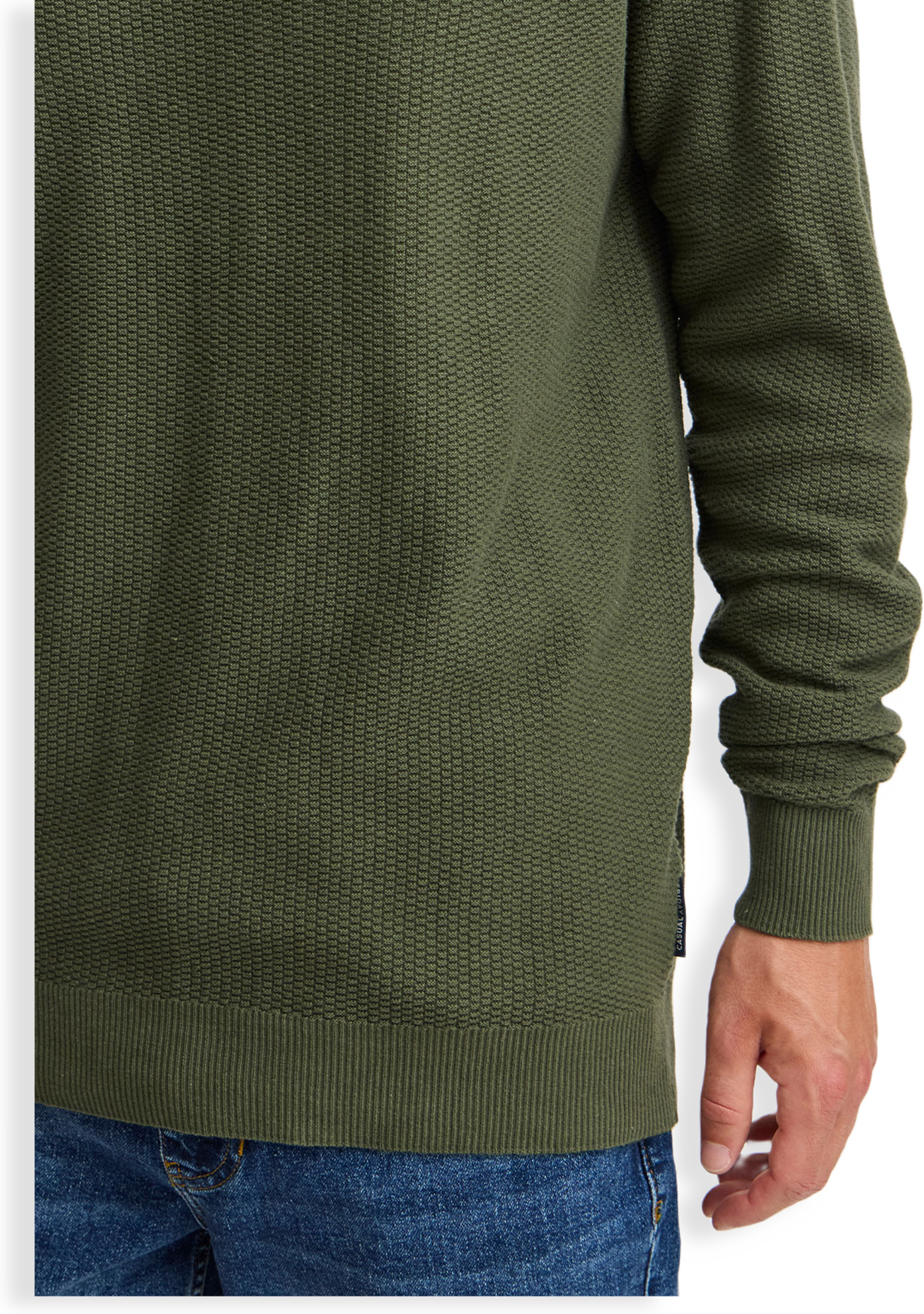 Cfkarl 0160 Structured Crew Neck Knit Pullover