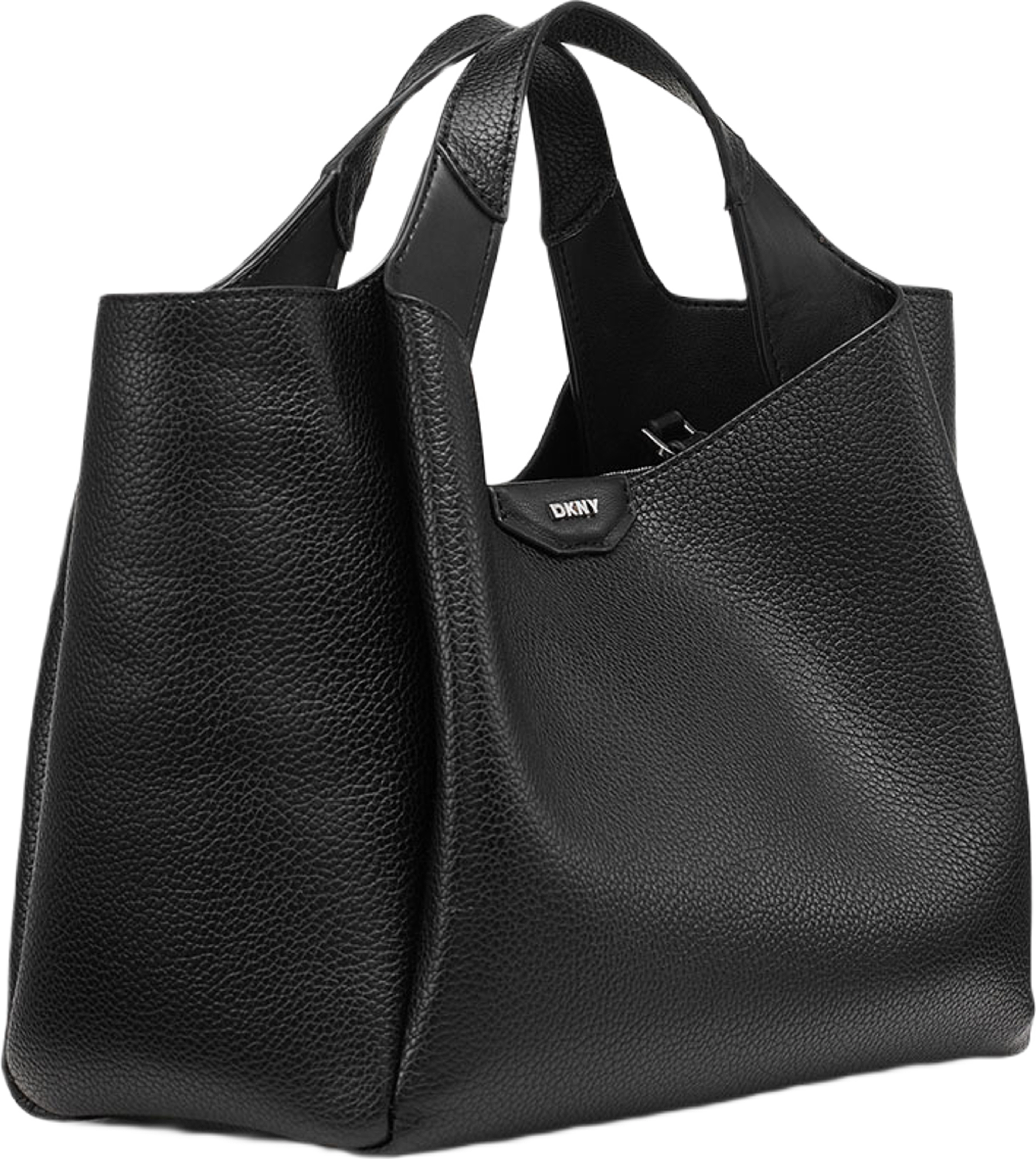 Willa Satchel, från DKNY, i färgen Black/Silver. Klicka för att öppna bilden i stort format