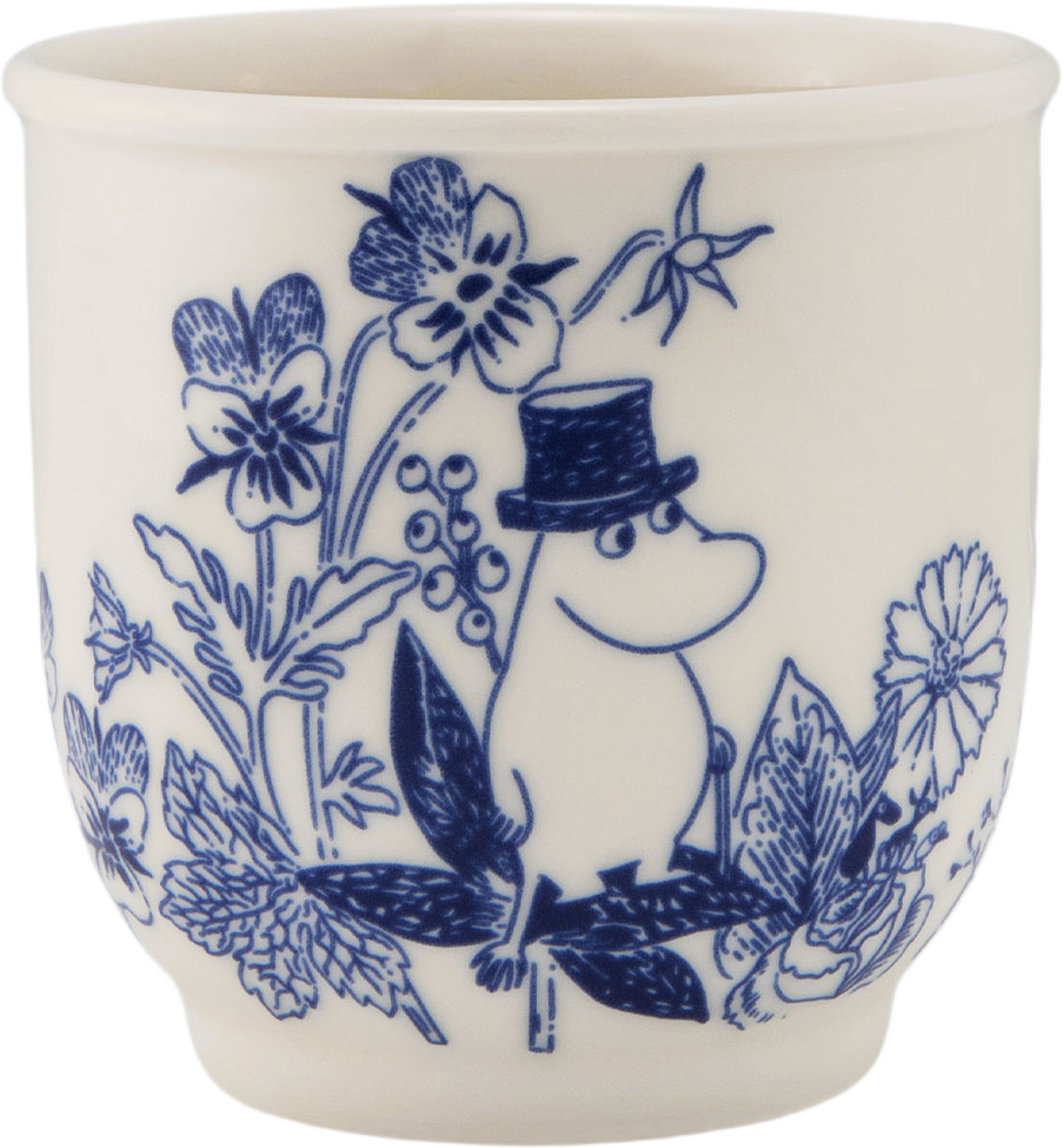 Temugg Moomin, från Moomin Arabia, i färgen Blå/Vit. Klicka för att öppna bilden i stort format