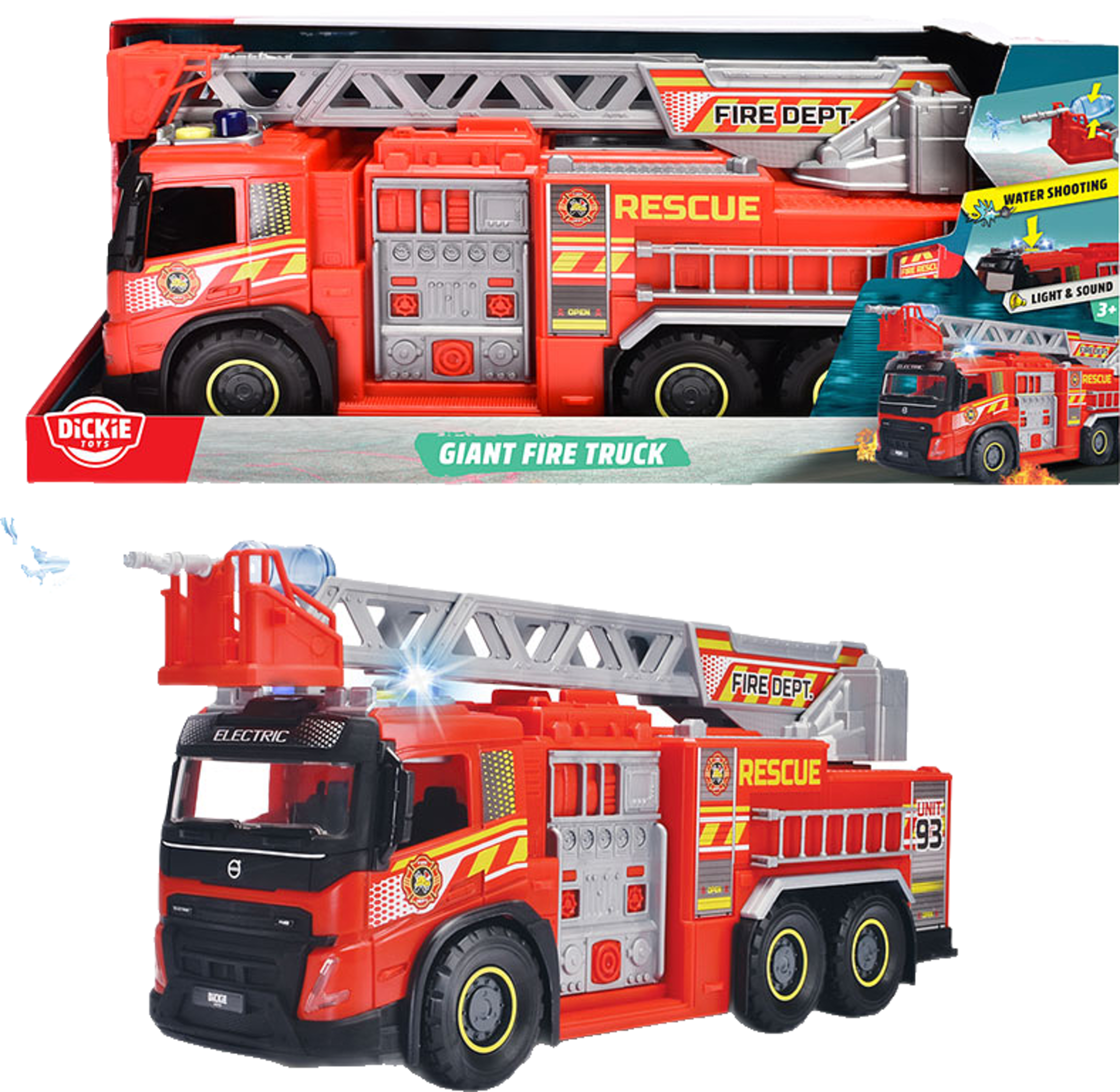 Dickie Toys Volvo Brandbil, 57 cm