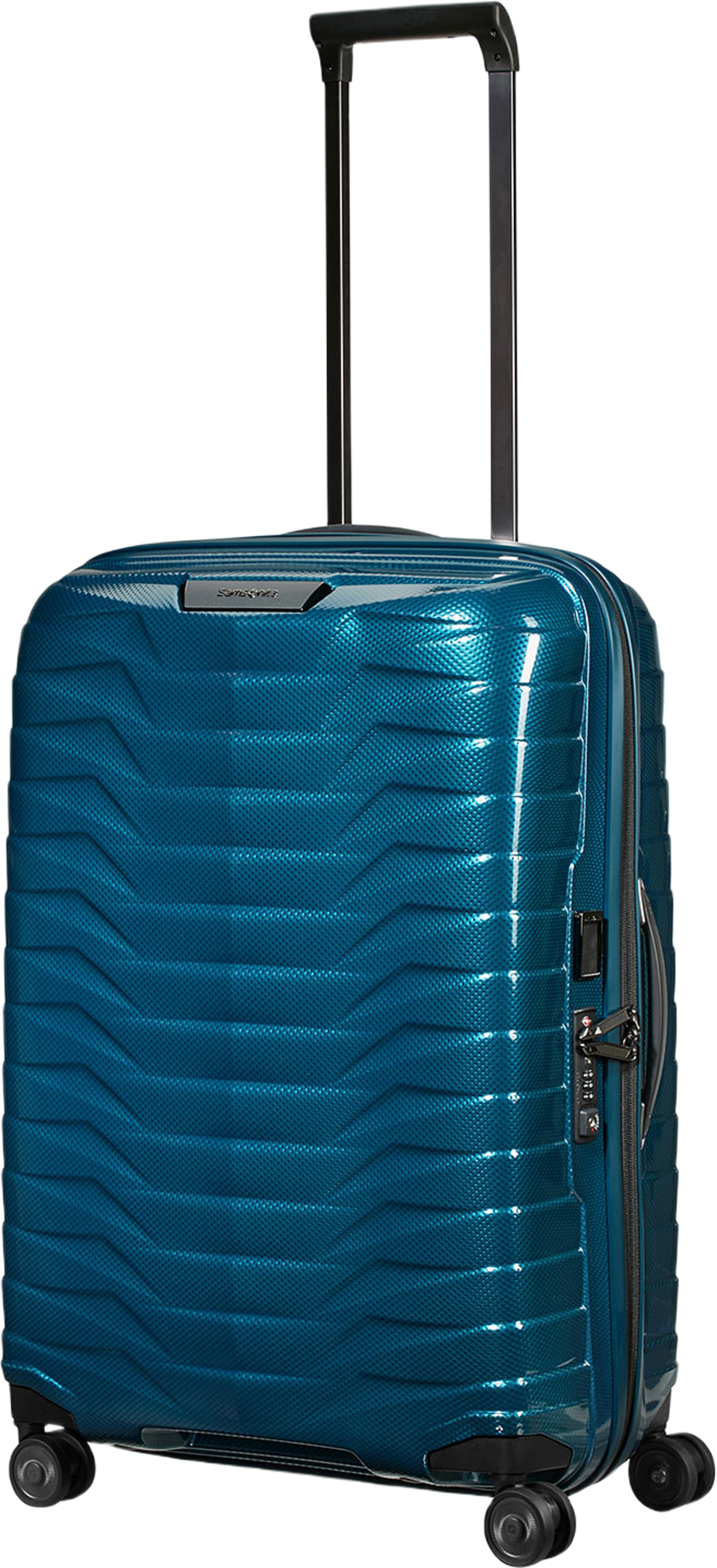 Proxis Resväska med 4 hjul 69 cm, från Samsonite, i färgen Petrol Blue. Klicka för att öppna bilden i stort format