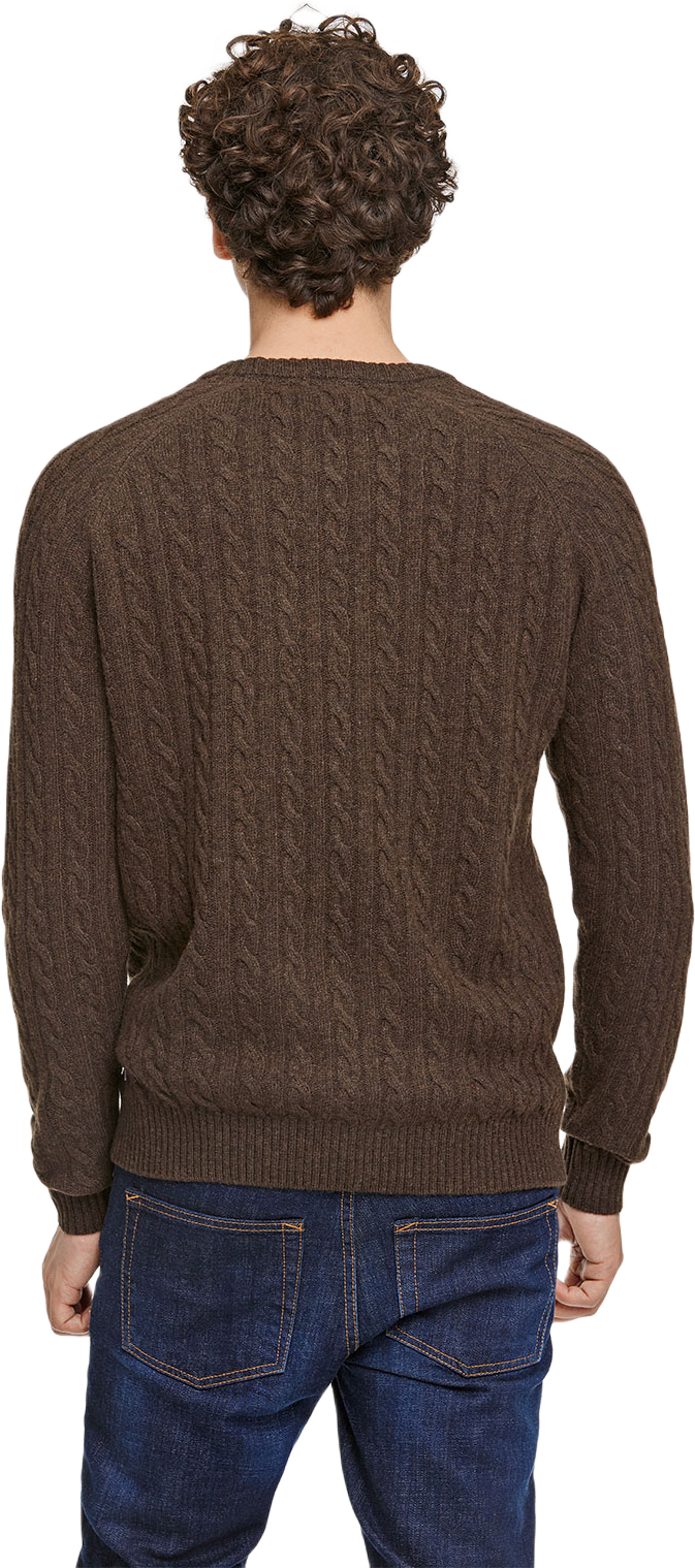 Lambswool Raglan Cable O-Neck