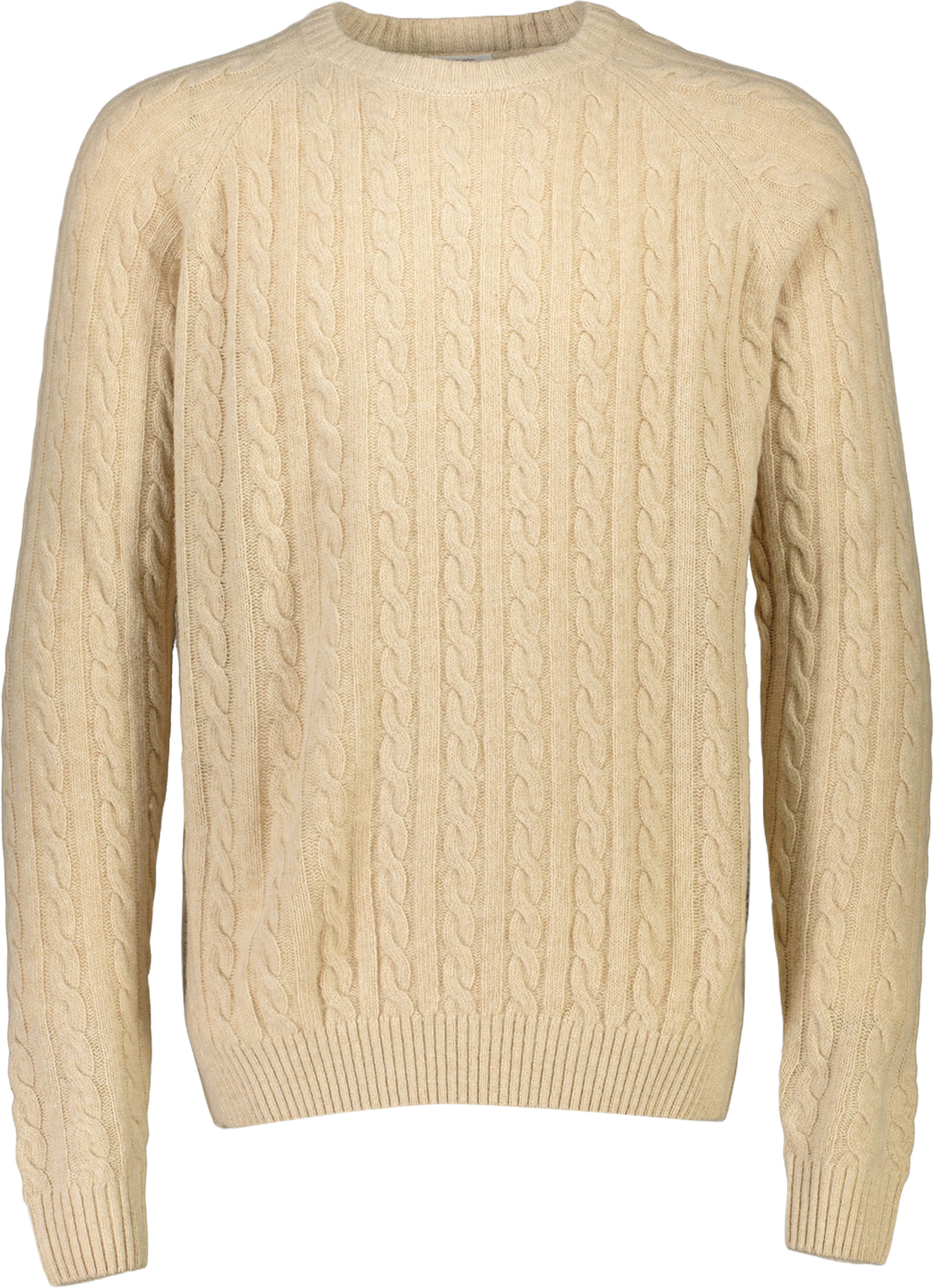 Lambswool Raglan Cable O-Neck