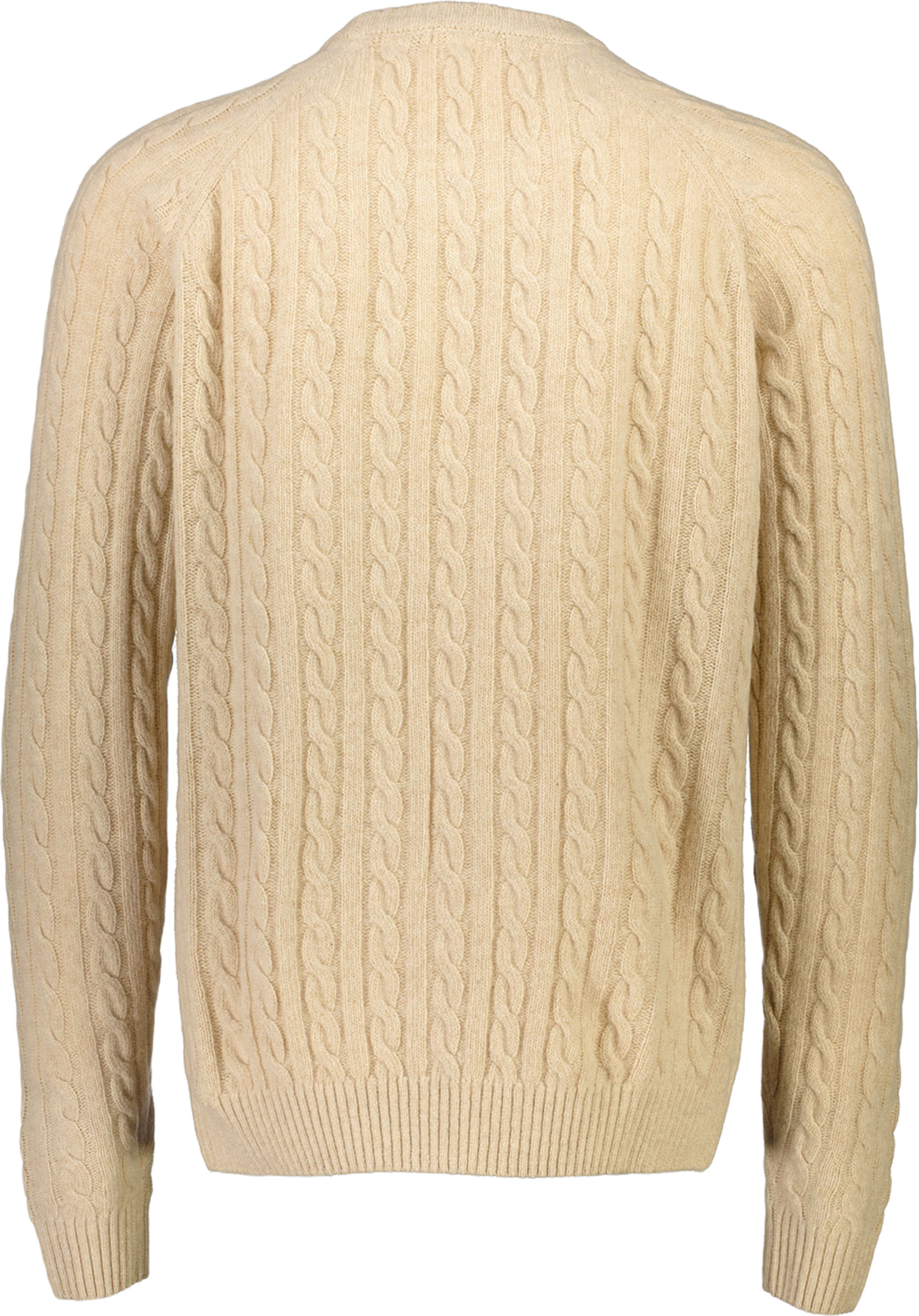 Lambswool Raglan Cable O-Neck