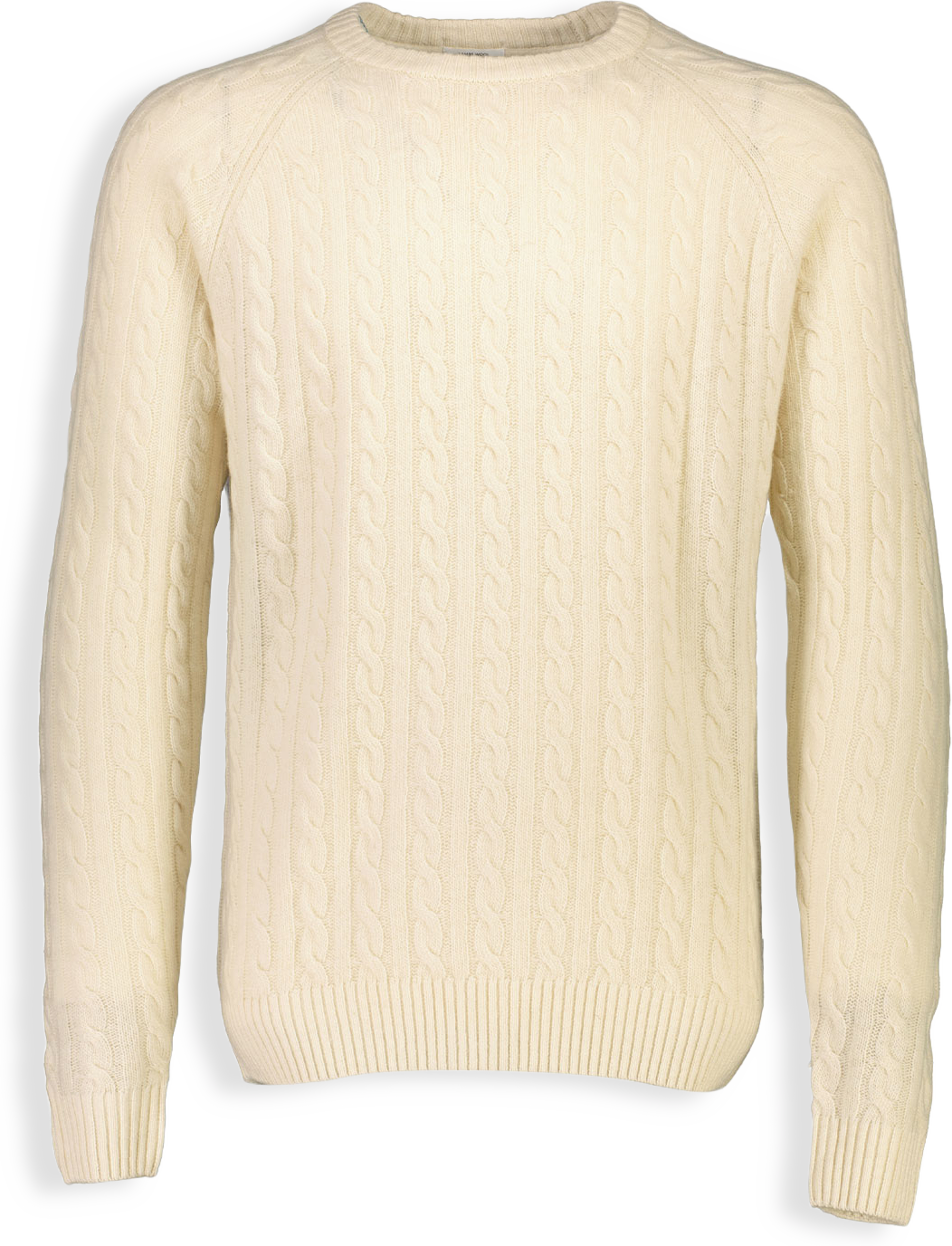 Lambswool Raglan Cable O-Neck