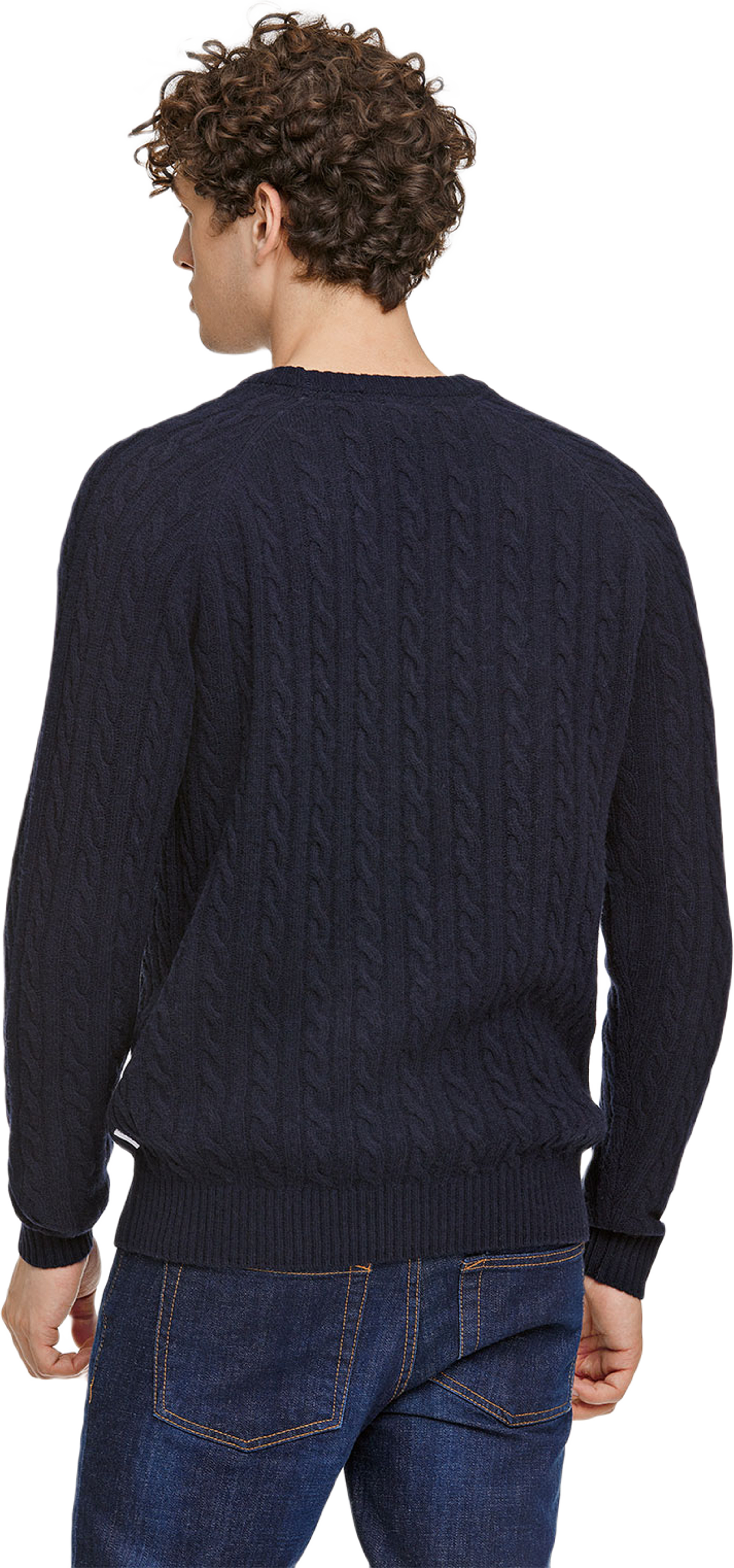 Lambswool Raglan Cable O-Neck