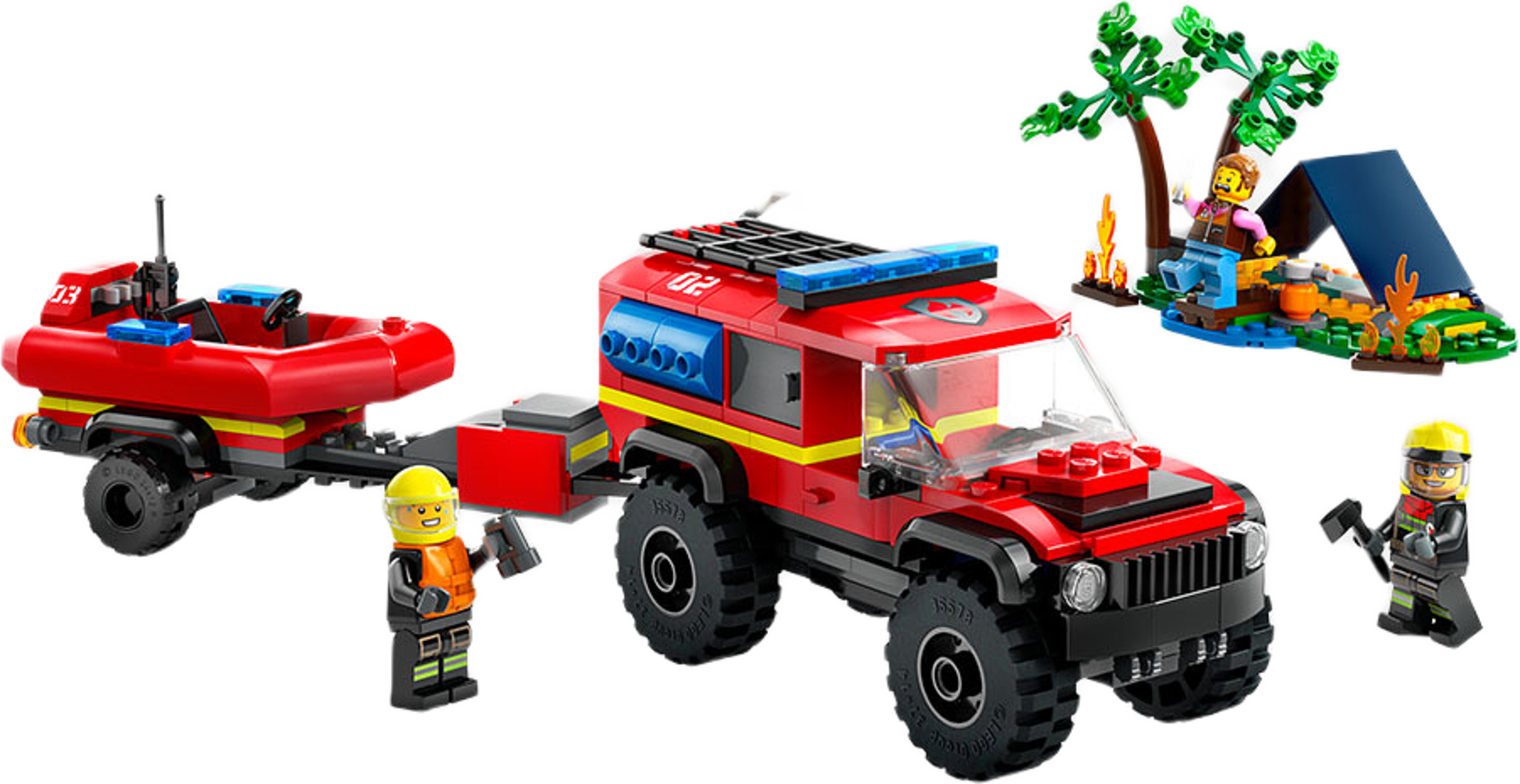 4x4 Brandbil Med Räddningsbåt 60412