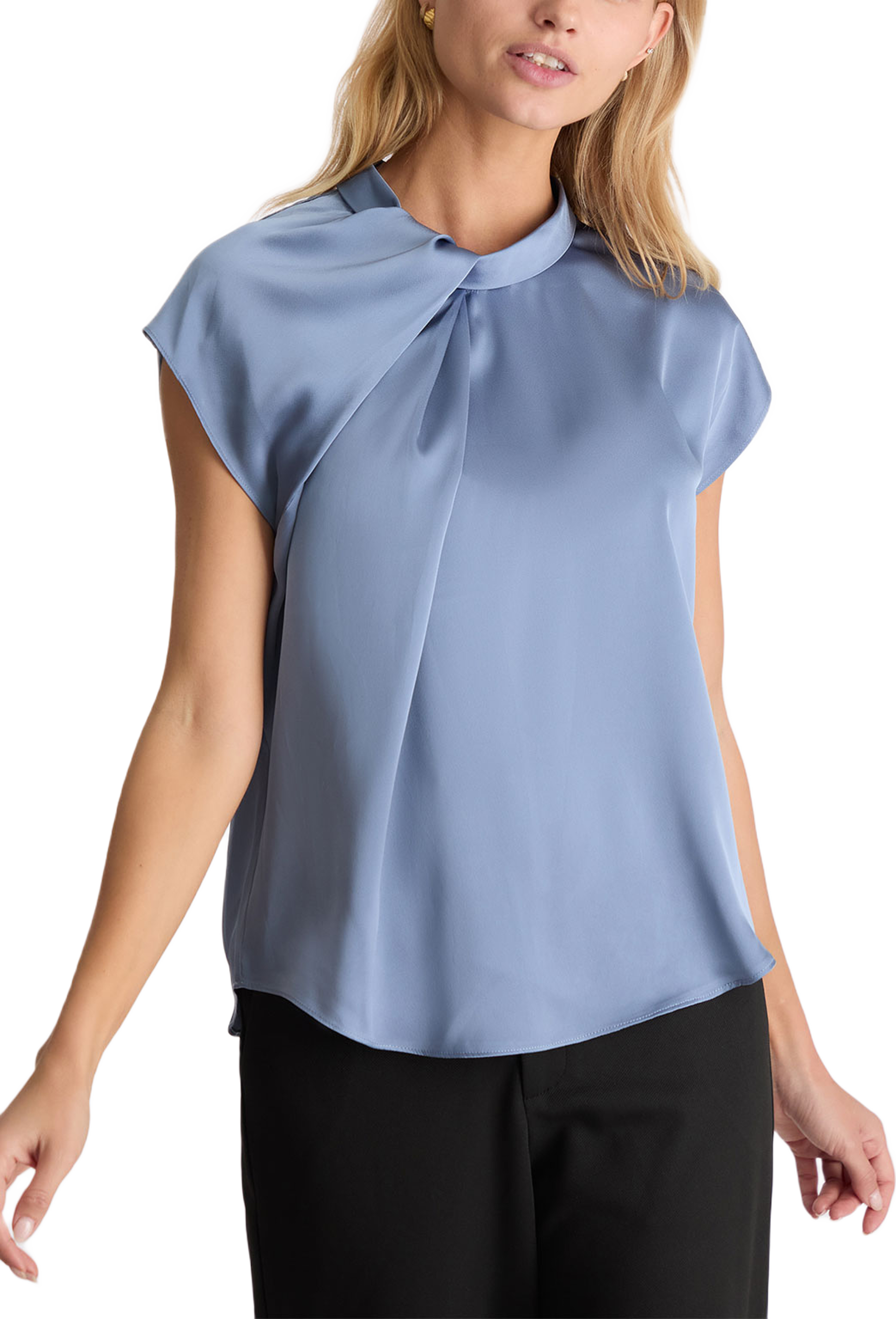 Fleur Drapy Satin Blouse