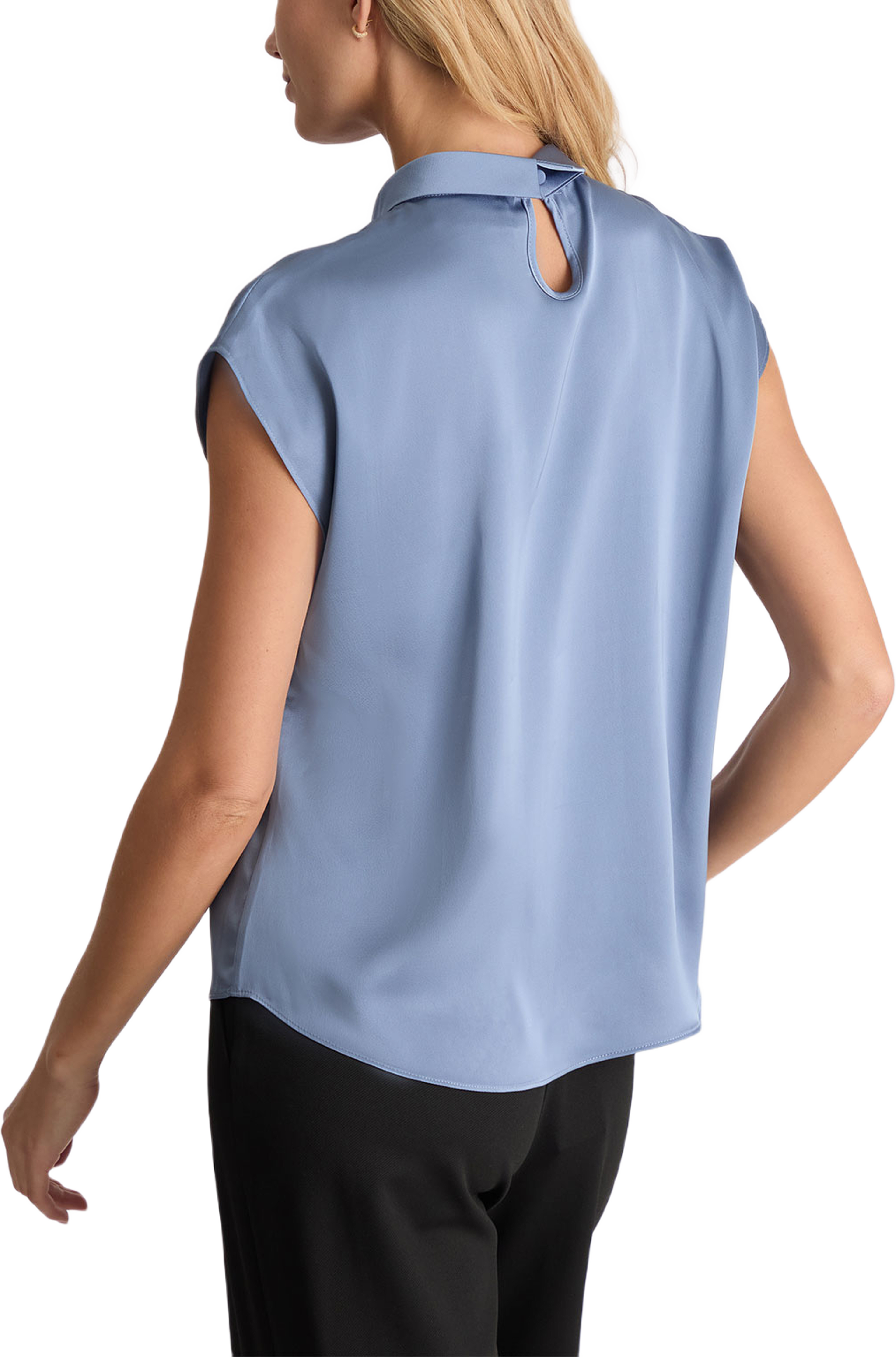 Fleur Drapy Satin Blouse