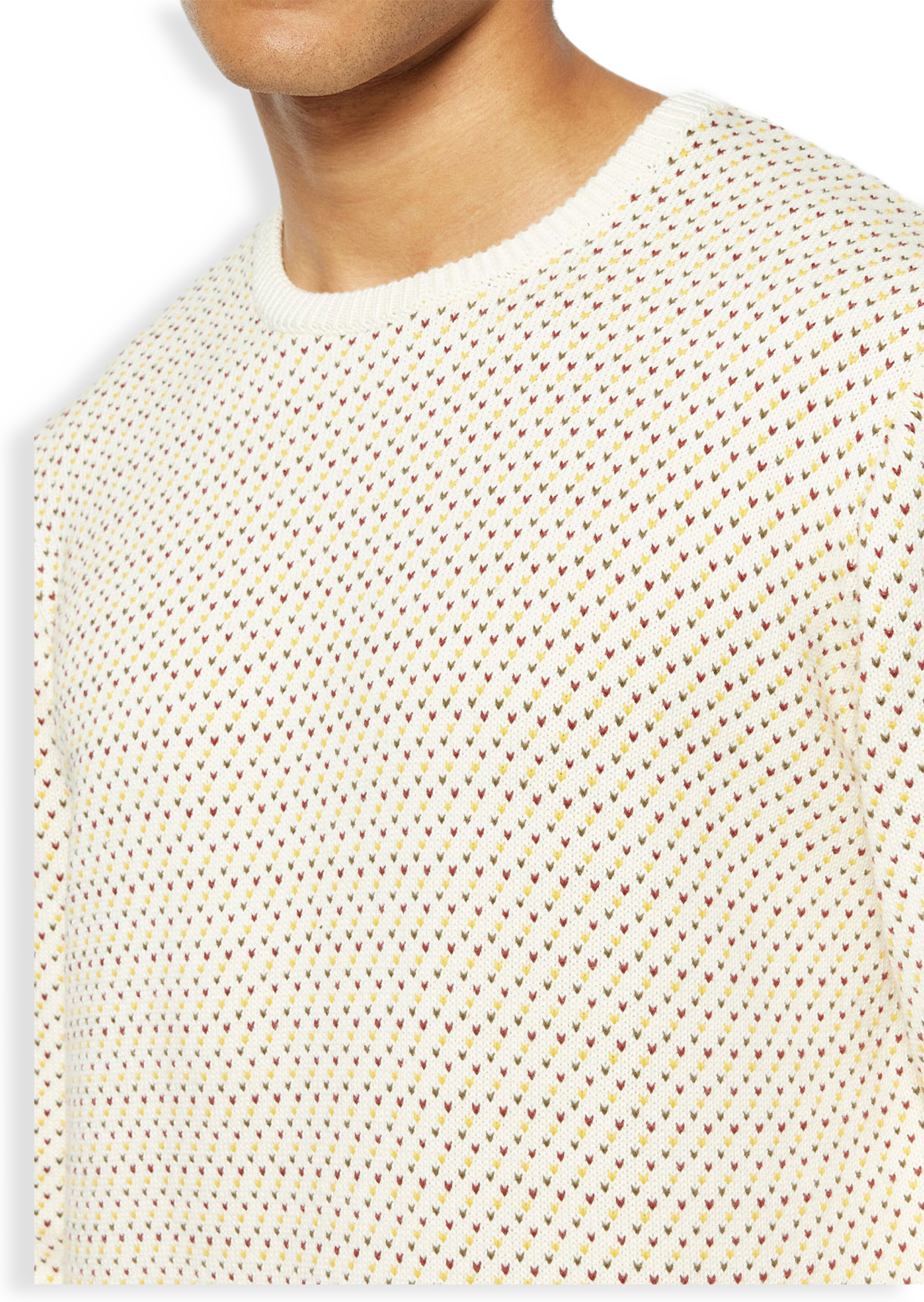 Jacquard Crew Neck Knit