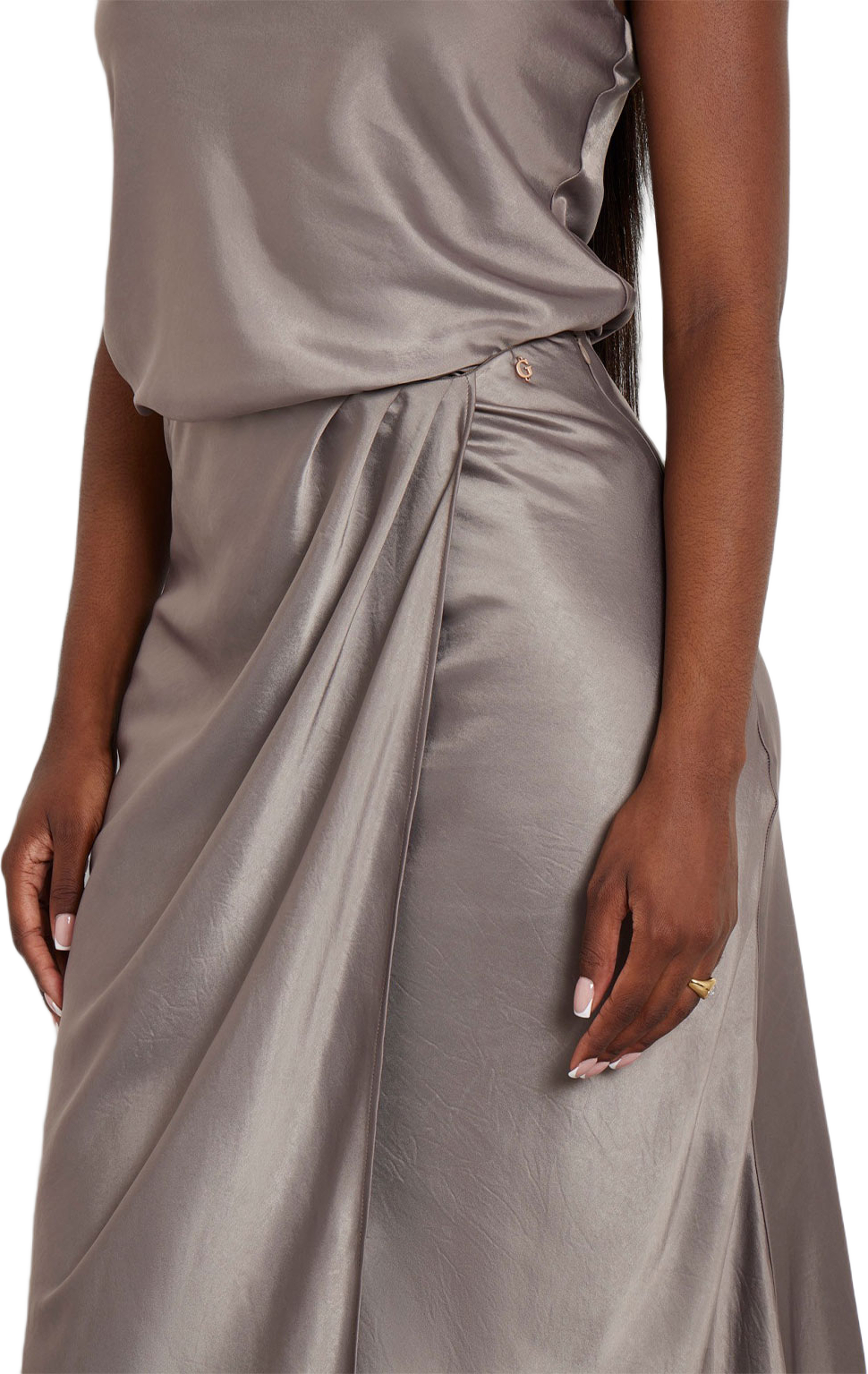 Anastasia Long Satin Skirt