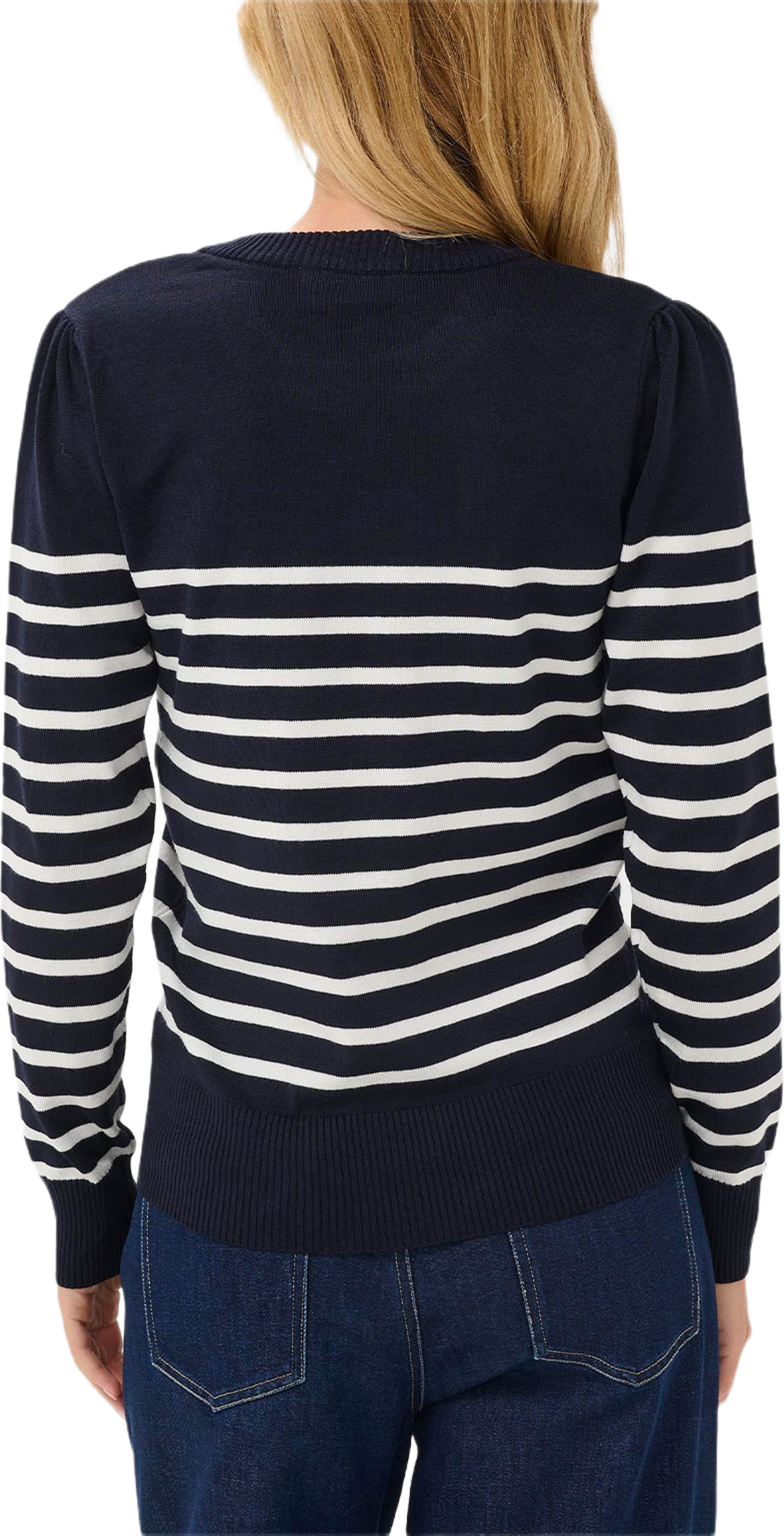 MilaSZ Striped Pullover, från Saint Tropez, i färgen Nightsky Ice Stripe. Klicka för att öppna bilden i stort format