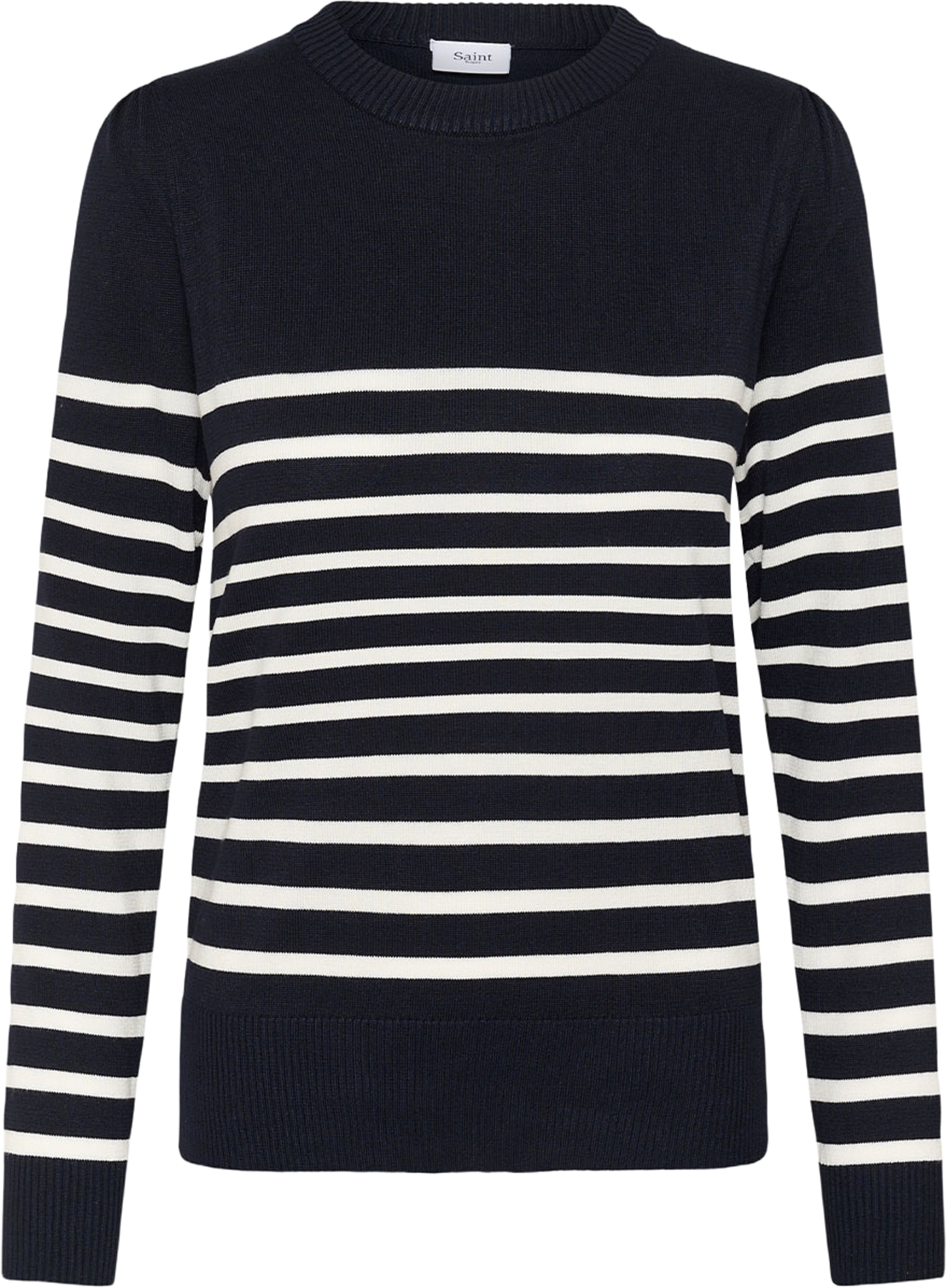 MilaSZ Striped Pullover, från Saint Tropez, i färgen Nightsky Ice Stripe. Klicka för att öppna bilden i stort format