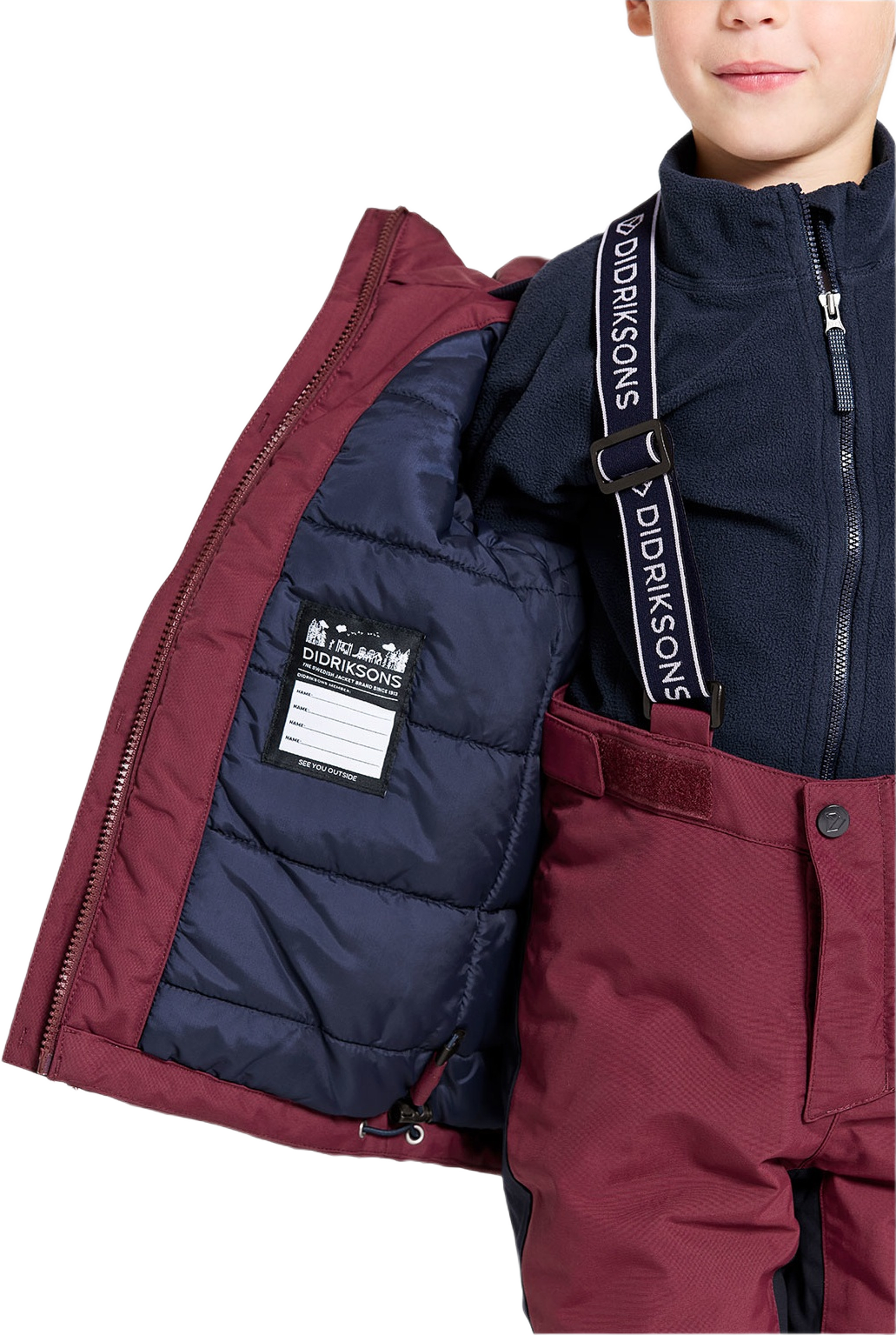 Björnen Kids Parka, från Didriksons, i färgen Rusty Wine.