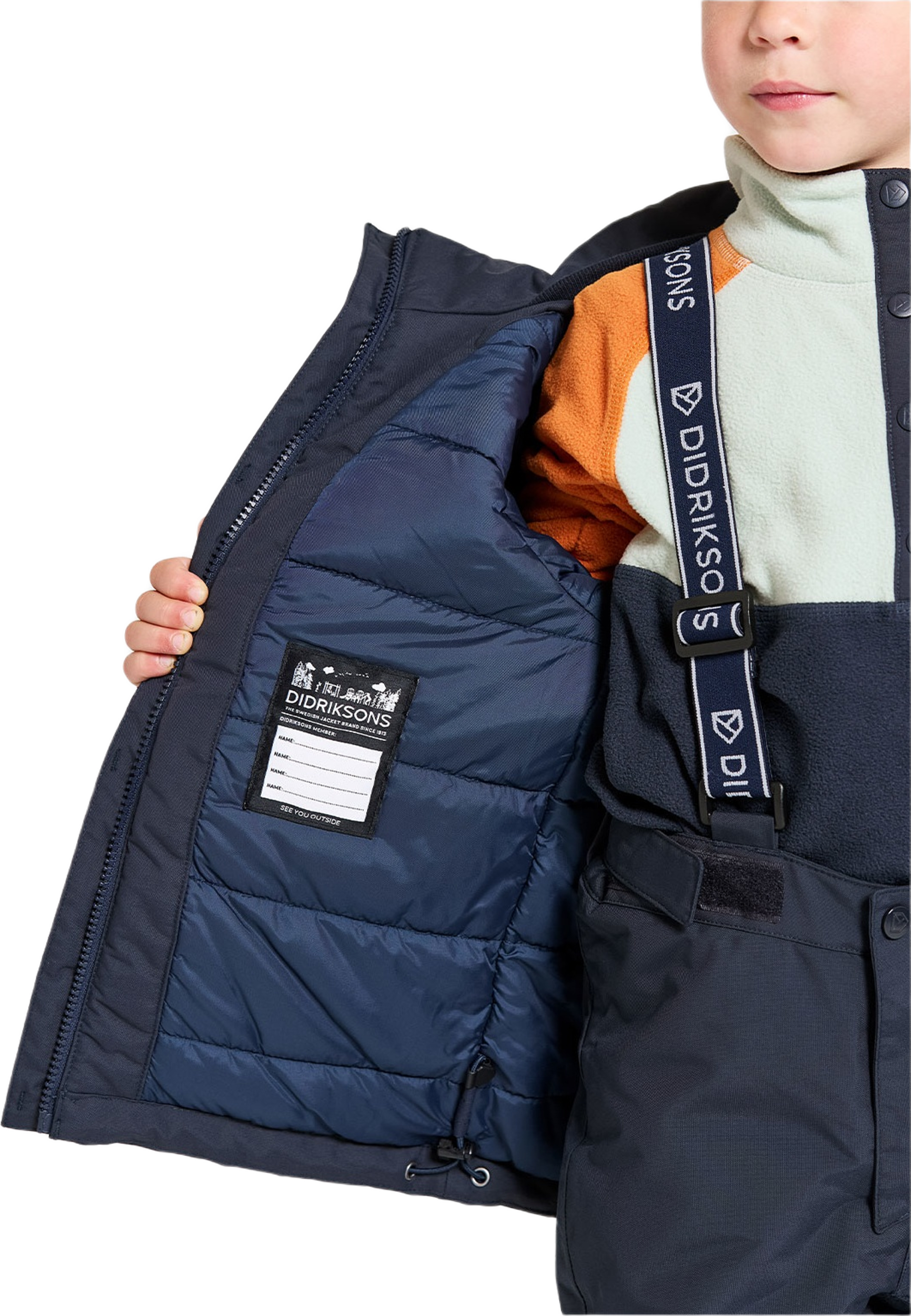 Björnen Kids Parka, från Didriksons, i färgen Navy. Klicka för att öppna bilden i stort format