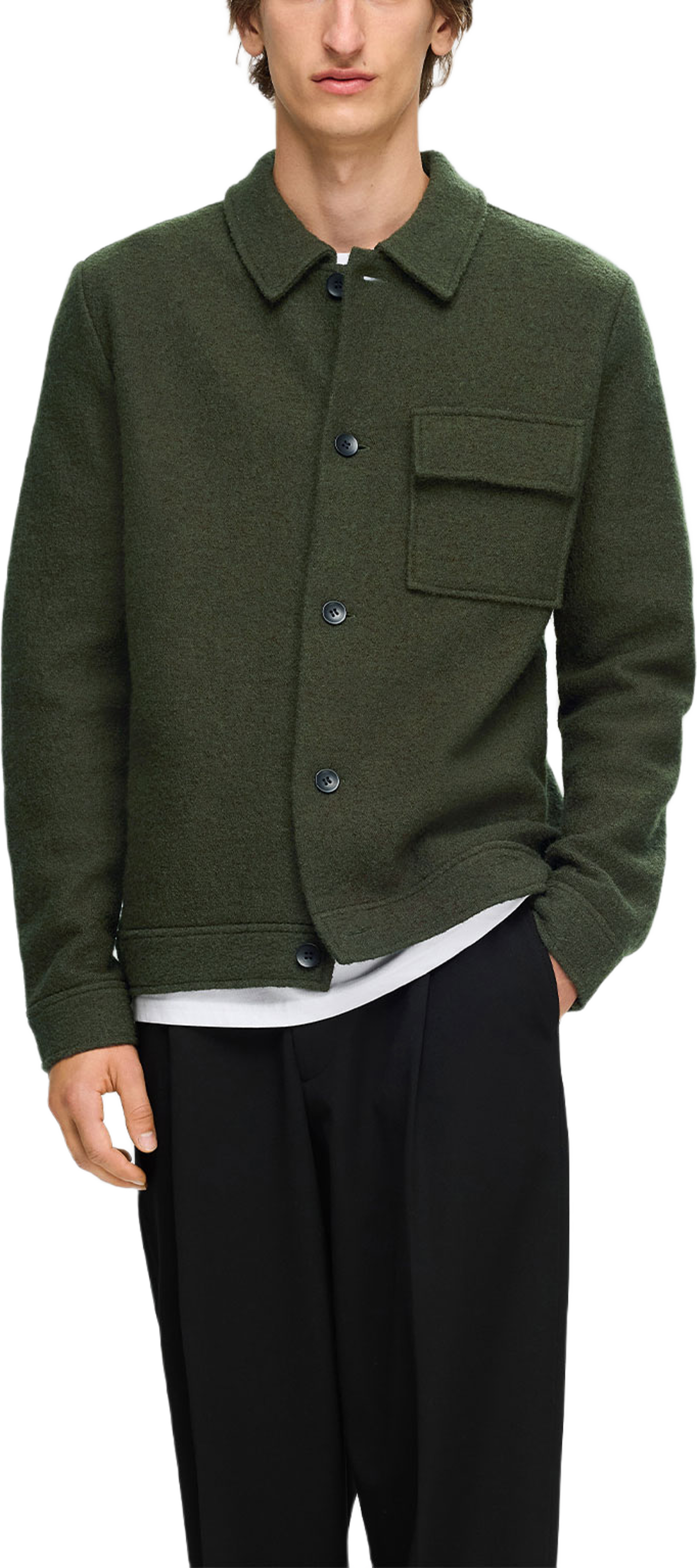 Slhnealy Ls Knit Shirt Jacket