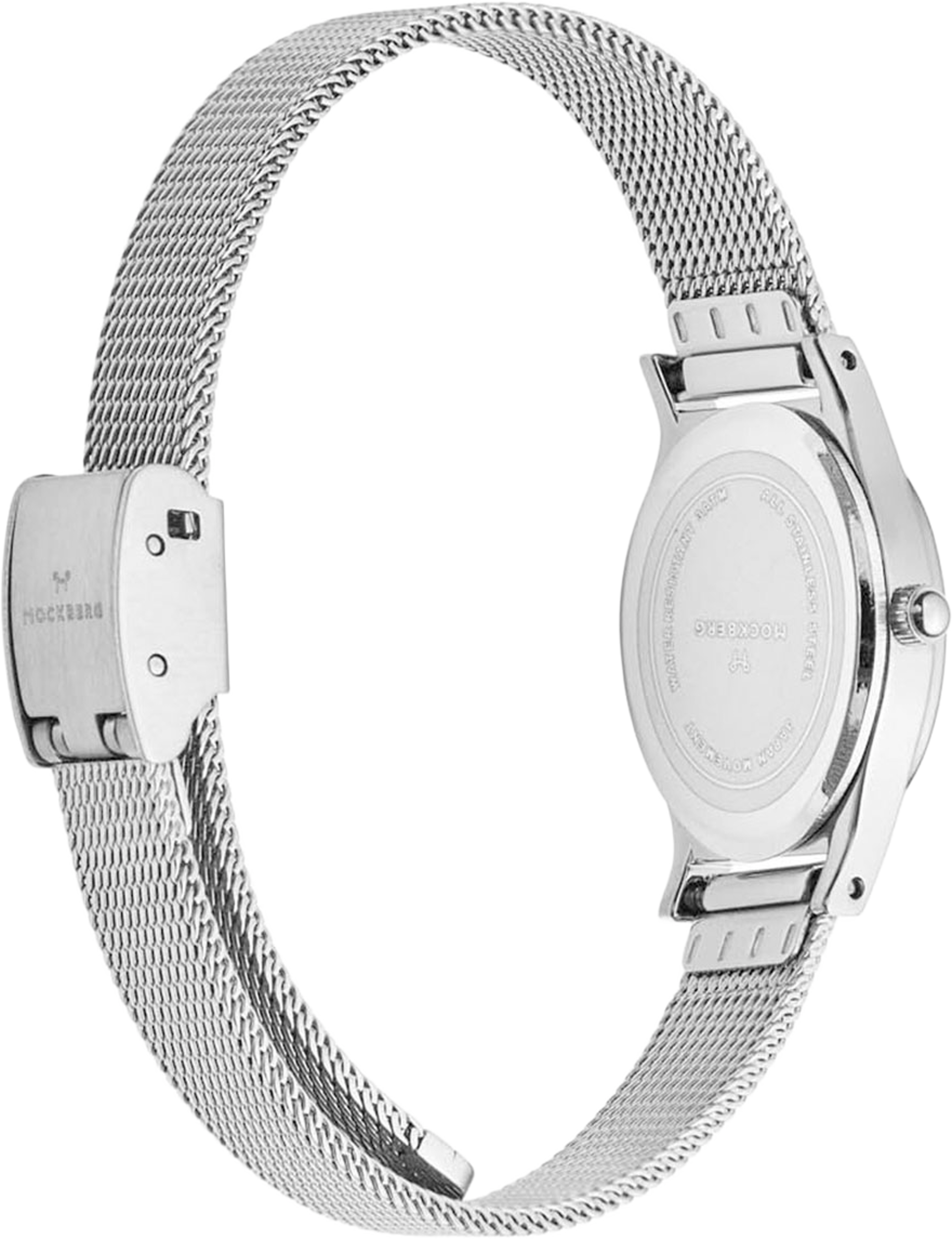 Retro Mesh Silver Watch, från Mockberg, i färgen Silver. Klicka för att öppna bilden i stort format