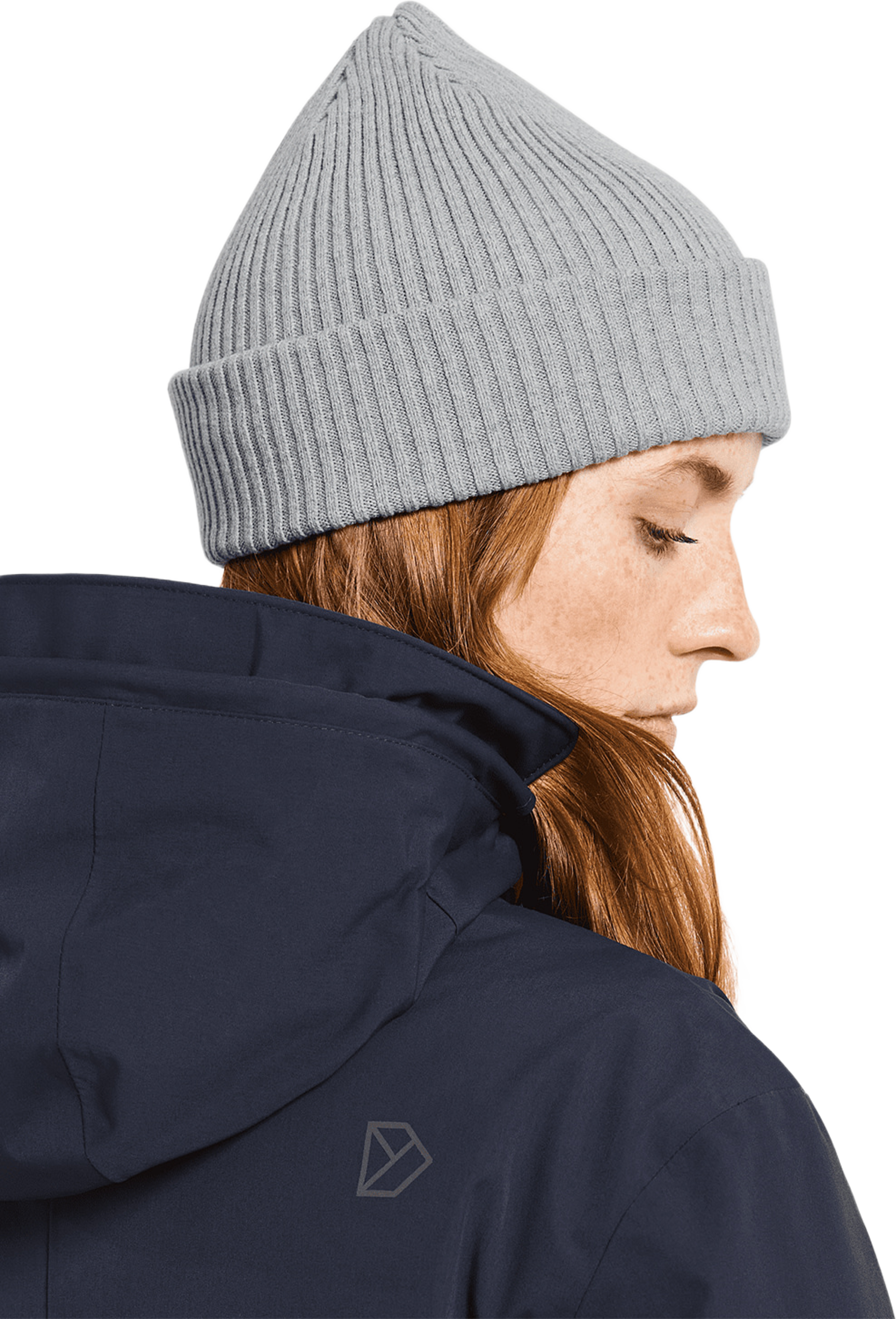 Delmar Beanie, från Didriksons, i färgen Grey Melange. Klicka för att öppna bilden i stort format