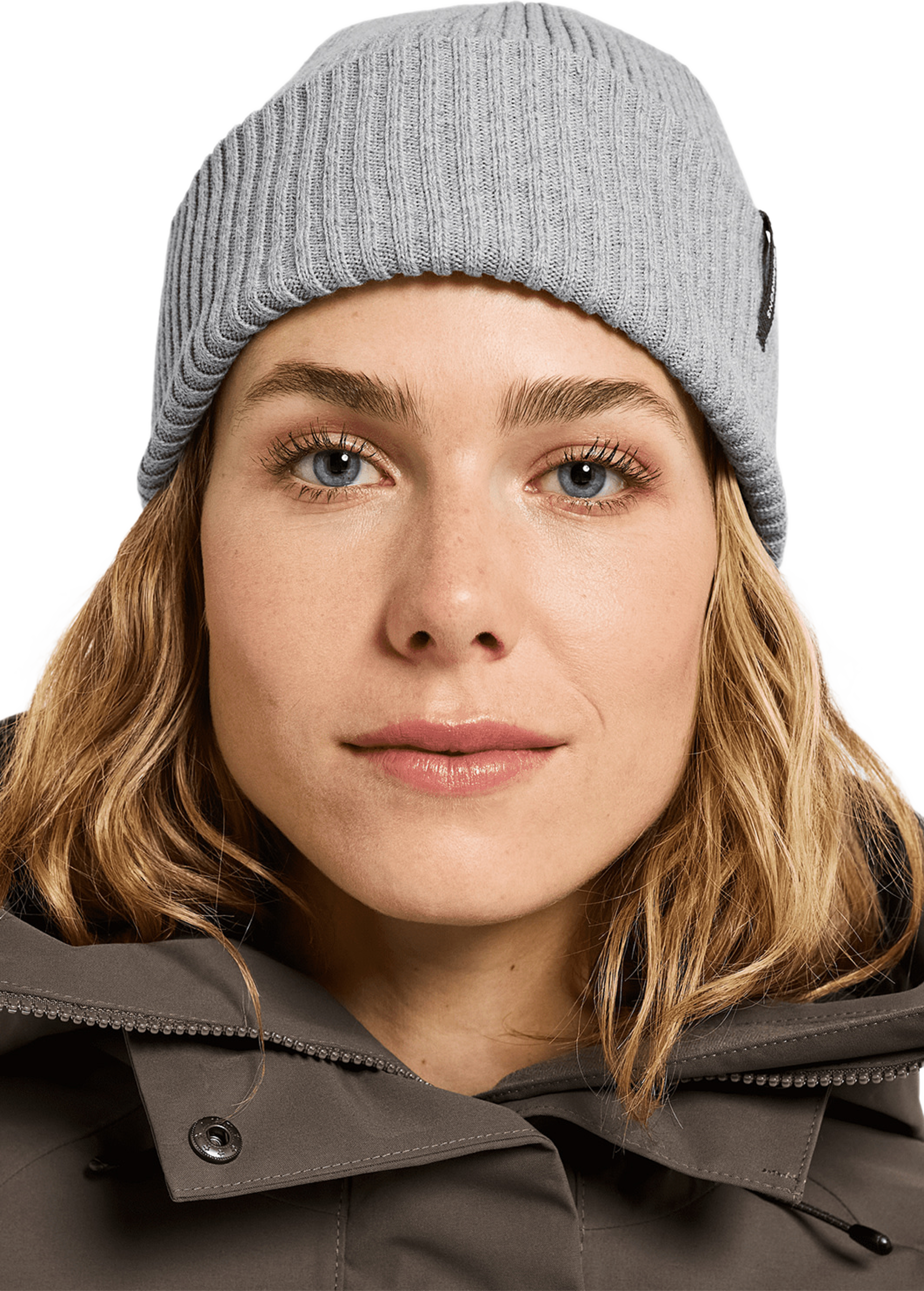 Delmar Beanie, från Didriksons, i färgen Grey Melange. Klicka för att öppna bilden i stort format