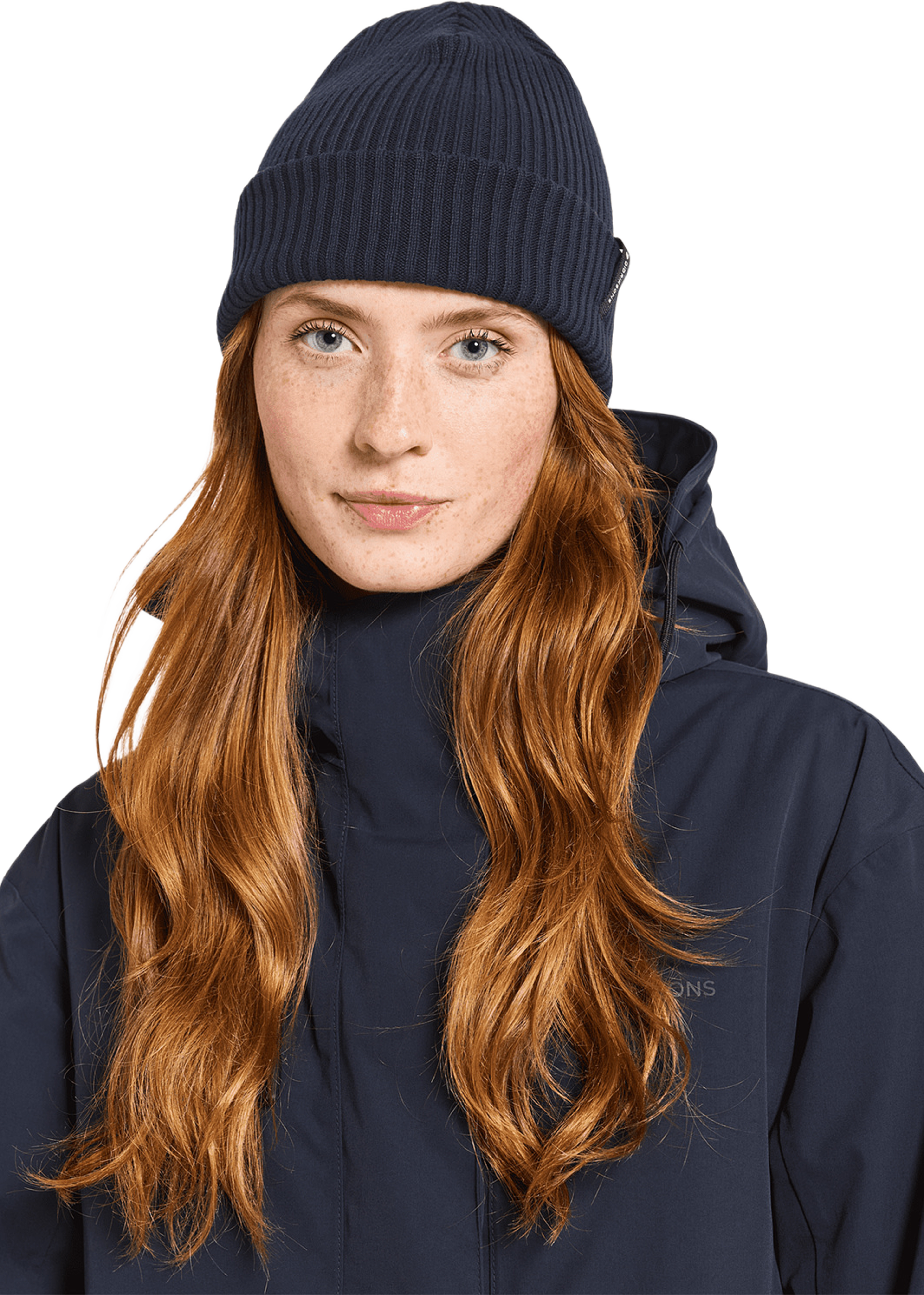 Delmar Beanie, från Didriksons, i färgen Dark Night Blue. Klicka för att öppna bilden i stort format