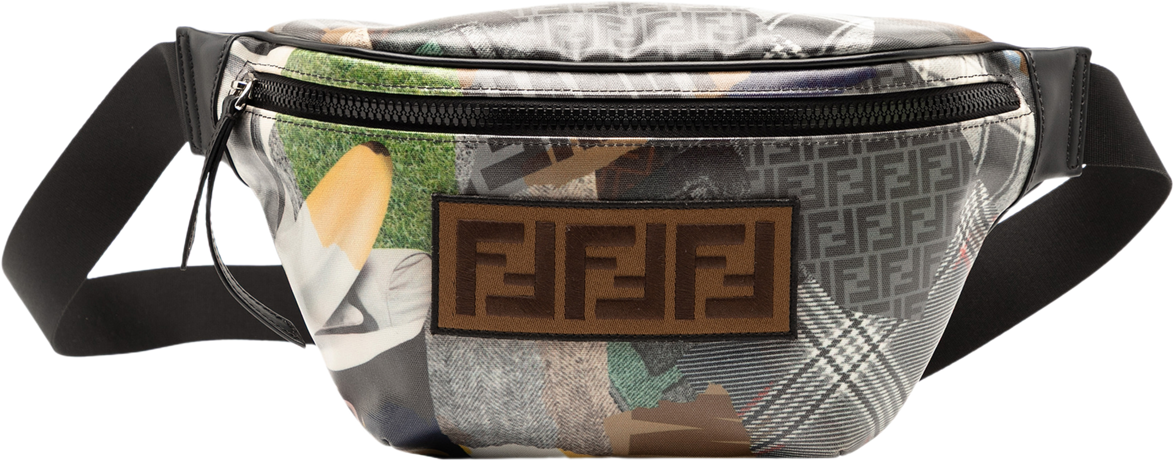 Fendi Hey Reilly Zucca Ff 1974 Coated Canvas Belt Bag, från Luxclusif, i färgen gray. Klicka för att öppna bilden i stort format