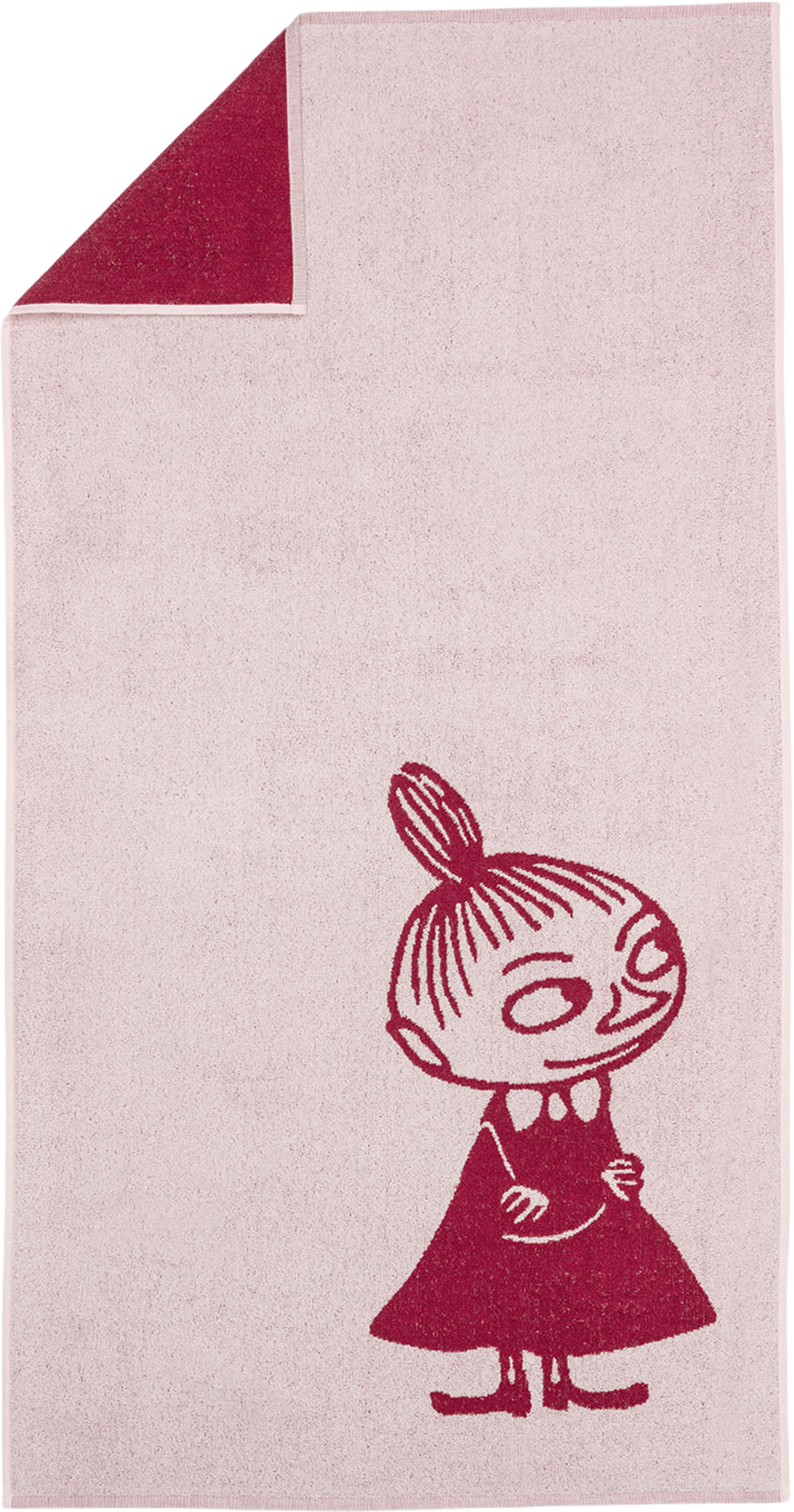 Mumin badhandduk 70x140 cm, från Moomin Arabia, i färgen Rosa. Klicka för att öppna bilden i stort format
