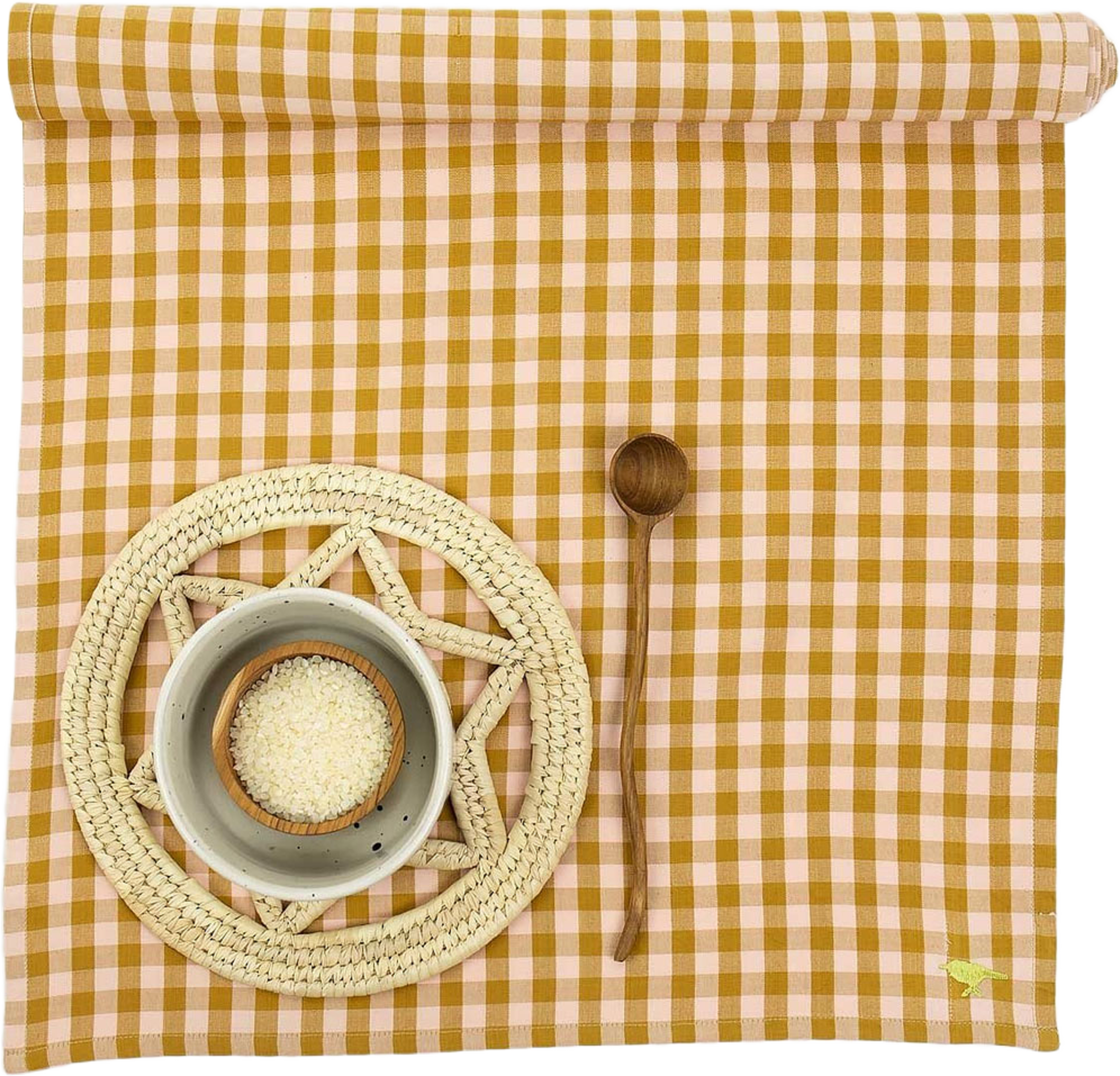 MARIA Bordslöpare, från A World of Craft, i färgen Rosa/Senap.