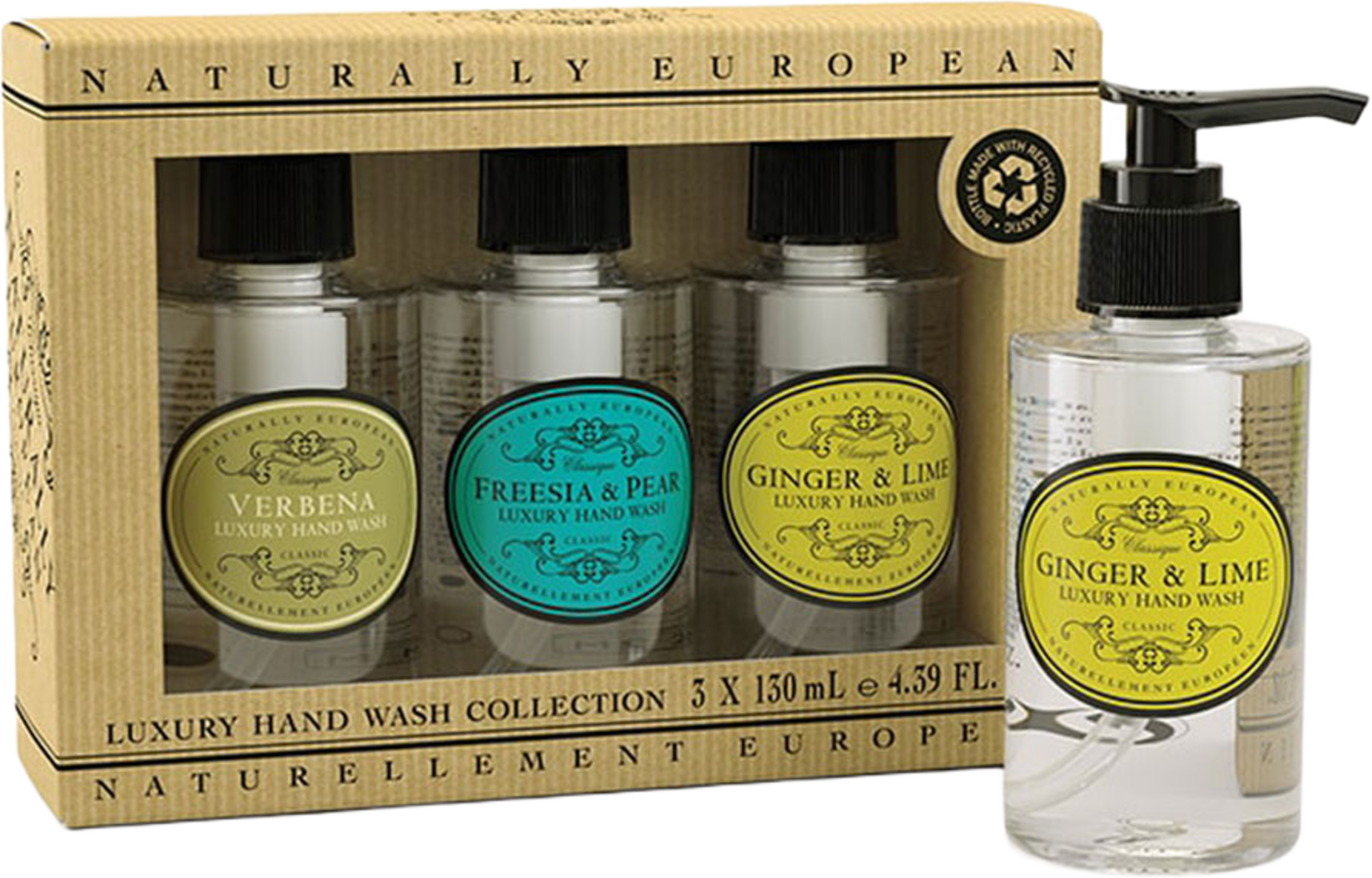 Mini Hand Wash Collection 3 x 130 ml, från Naturally European.