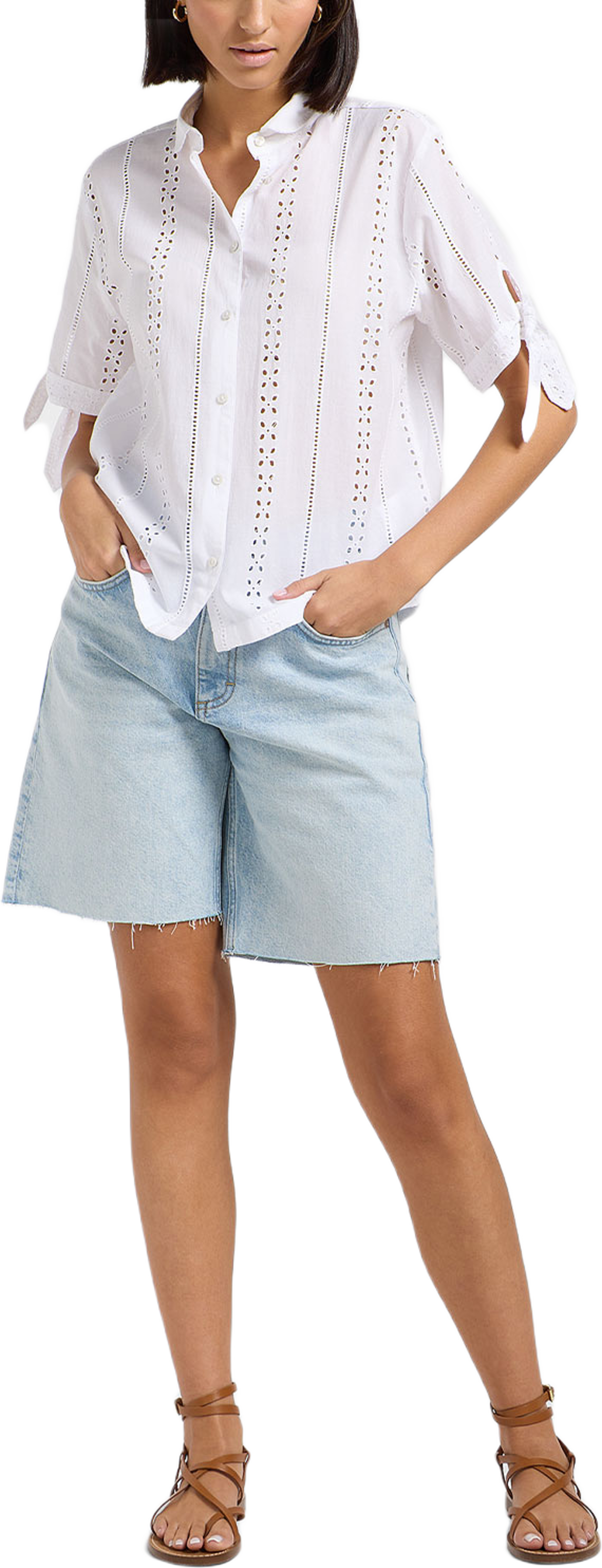 Camp Tie Sleeve Button Up