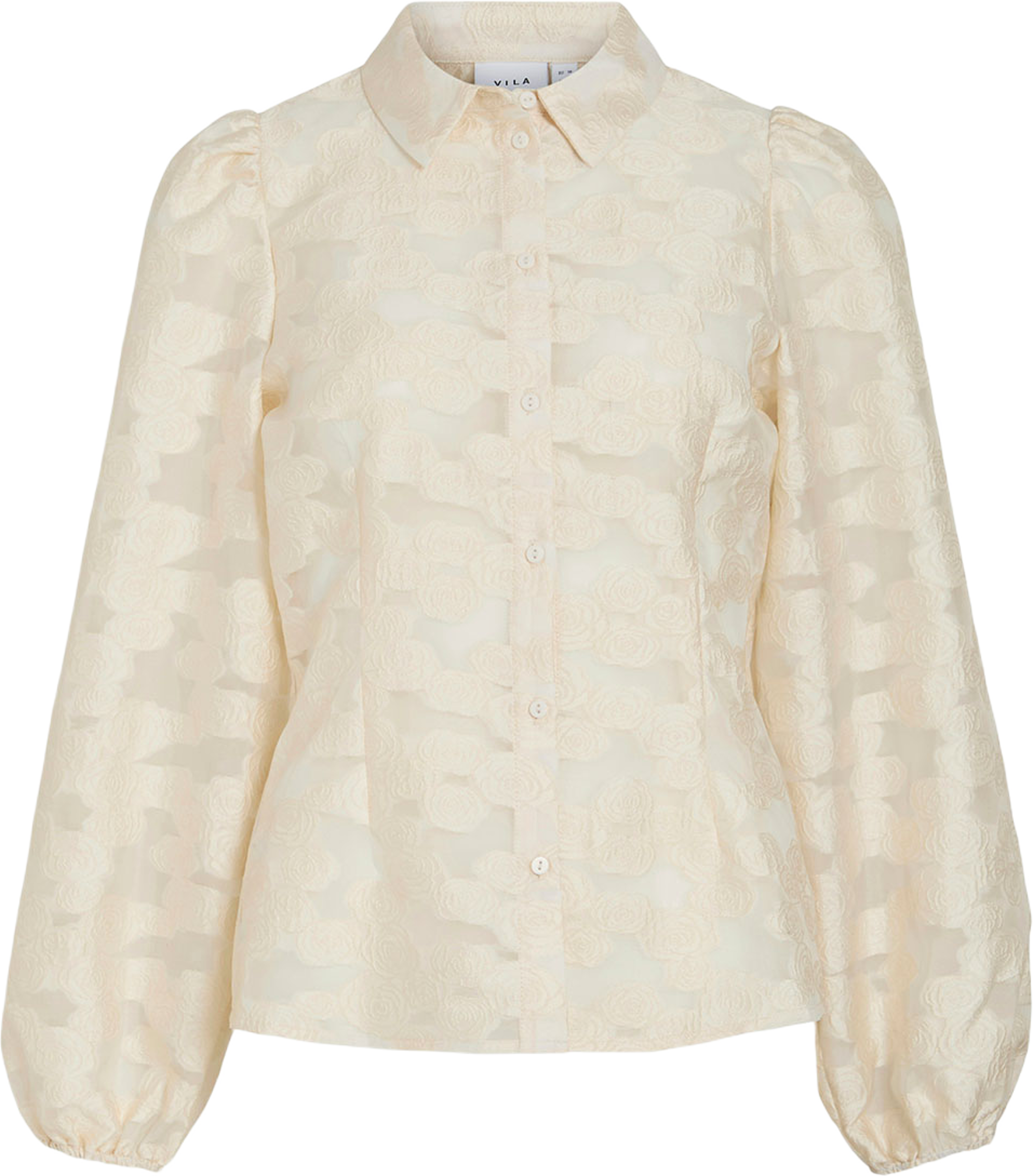 Vistef L/S Shirt, från Vila, i färgen Birch. Klicka för att öppna bilden i stort format