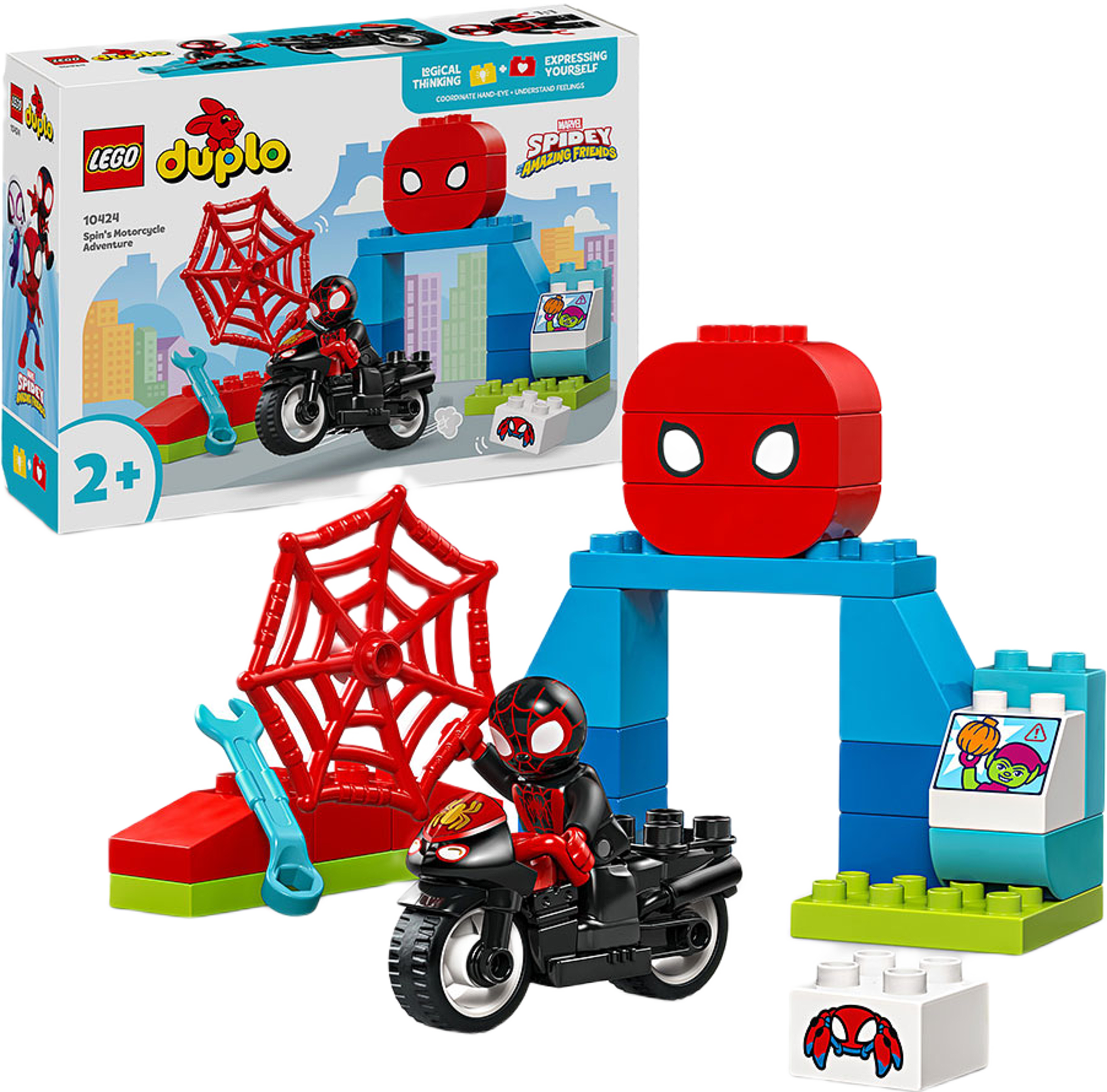 DUPLO® Marvel Spins motorcykeläventyr 10424