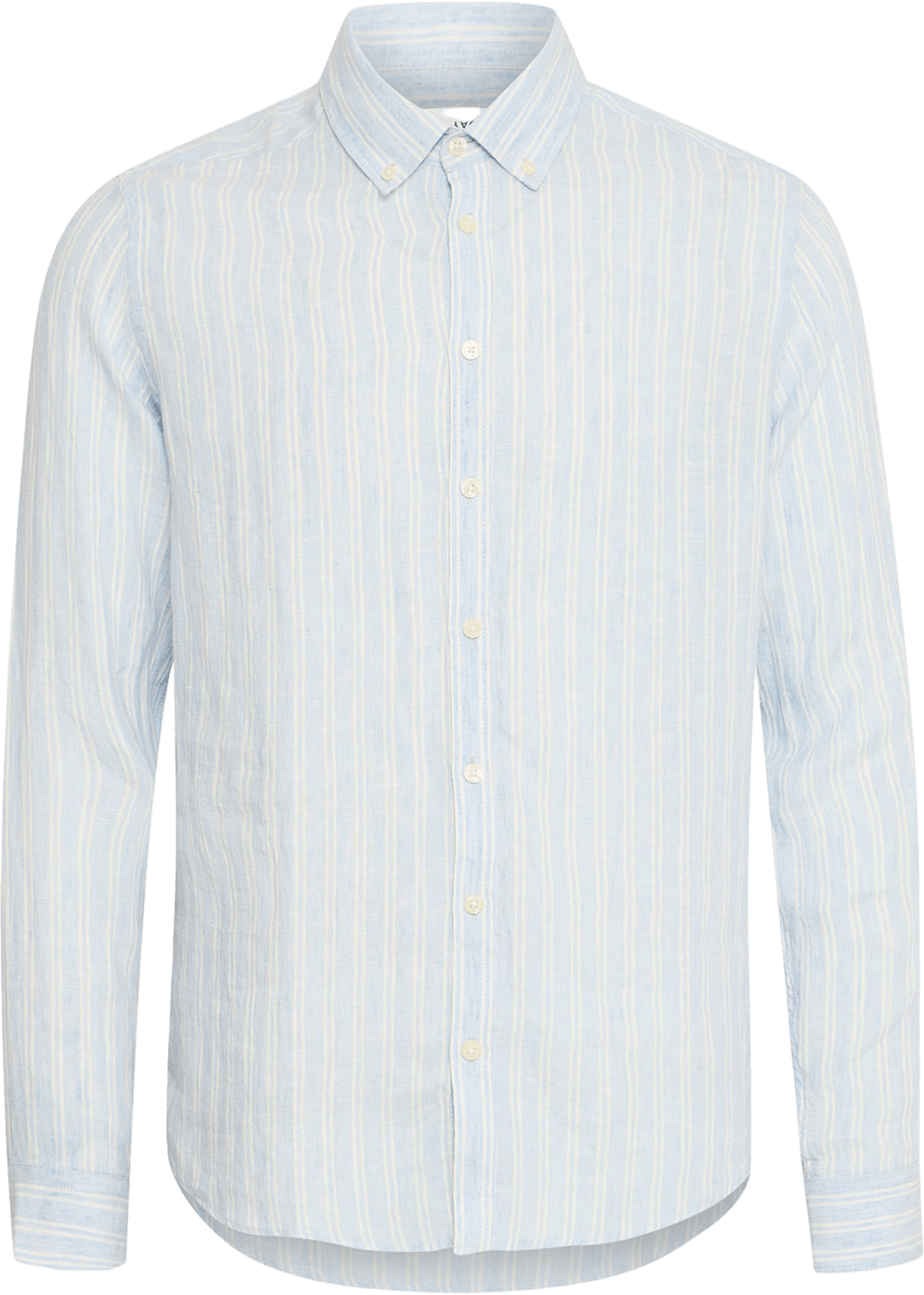 CFDALLAS LS BD striped 100% linen s Shirt, från Casual Friday, i färgen Chambray Blue. Klicka för att öppna bilden i stort format