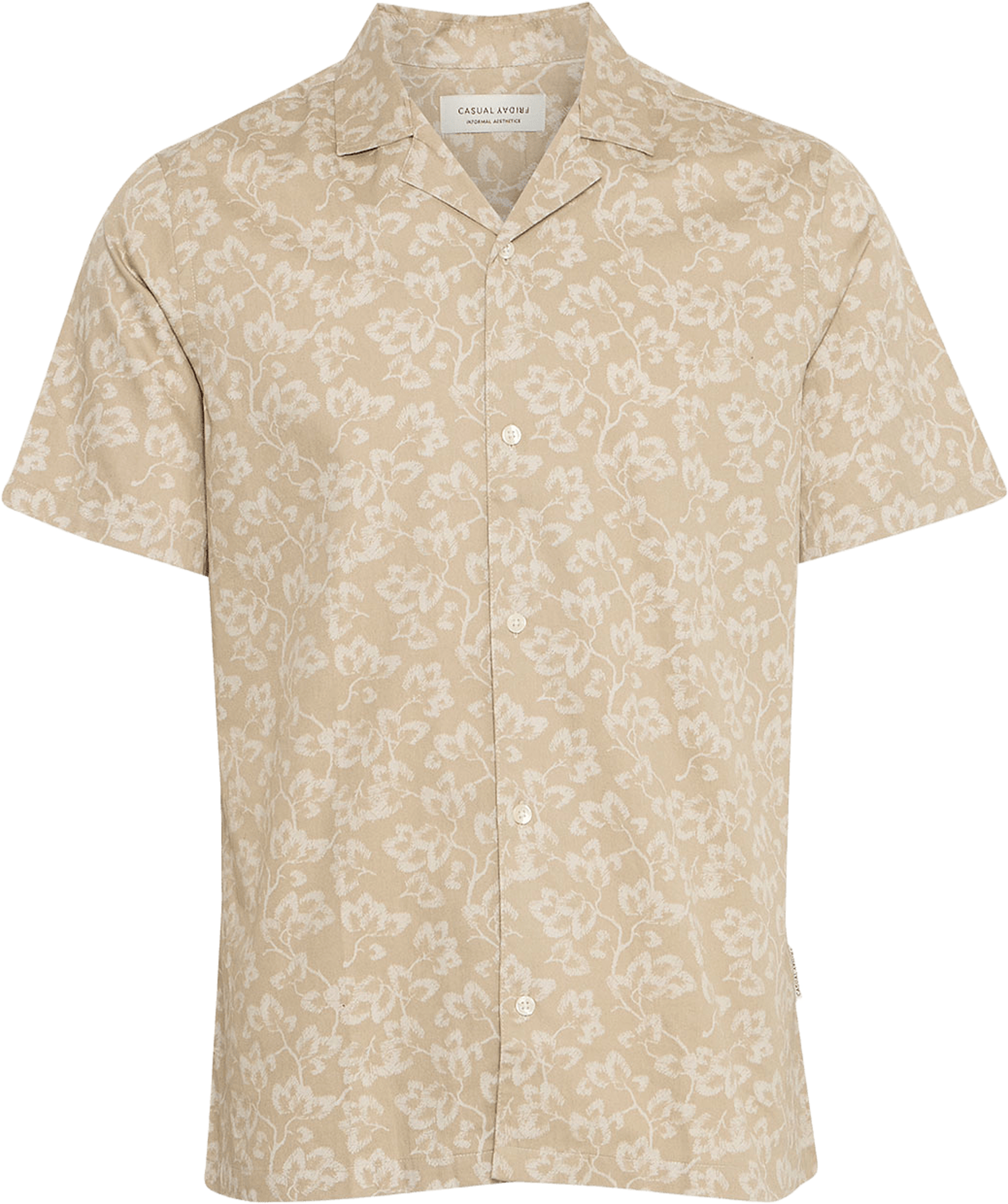 CFWALKER SS RC floral printed shirt Shirt, från Casual Friday, i färgen Plaza Taupe. Klicka för att öppna bilden i stort format