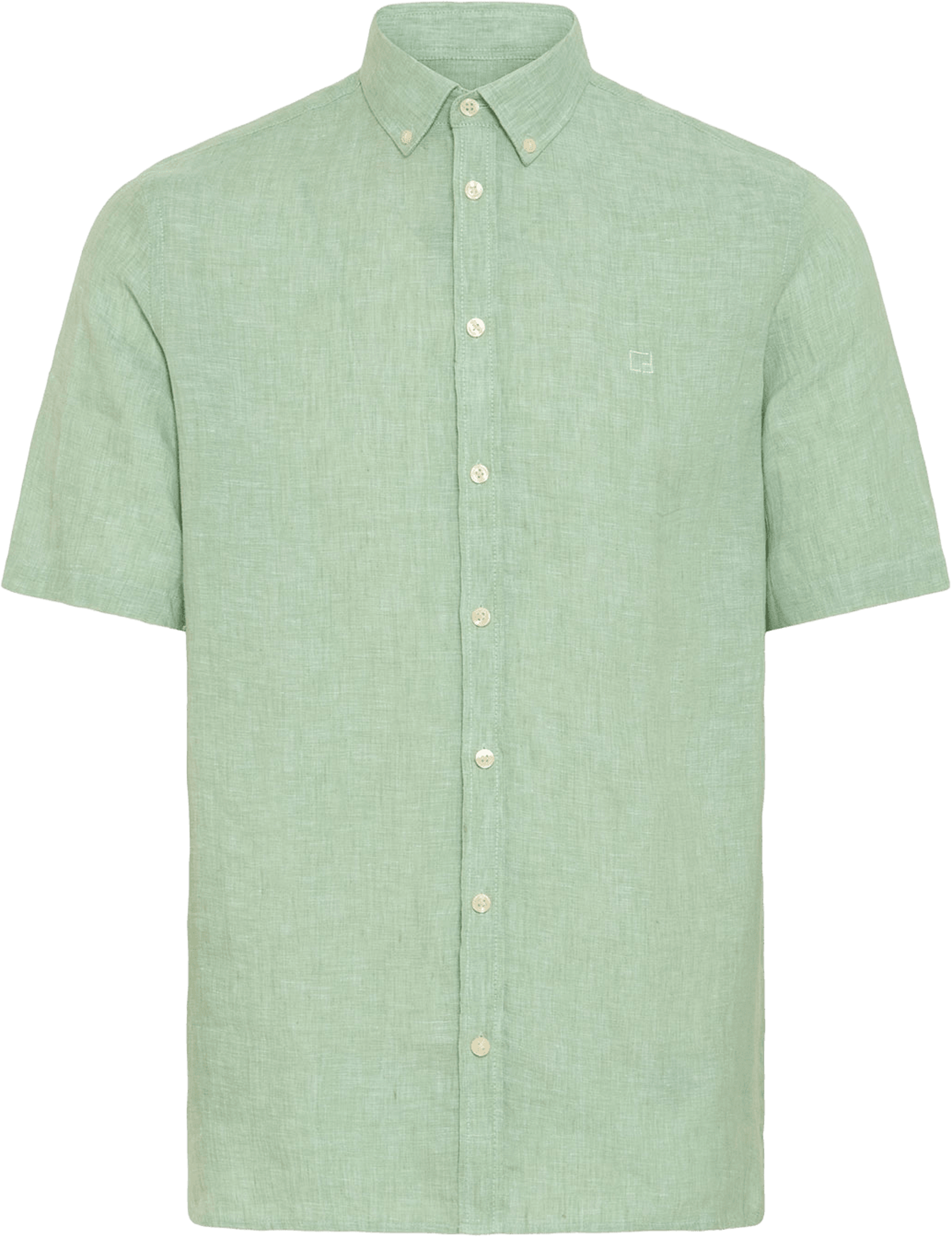 CFANTON 0071 SS 100% linen shirt Shirt, från Casual Friday, i färgen Malachite Green Melange. Klicka för att öppna bilden i stort format