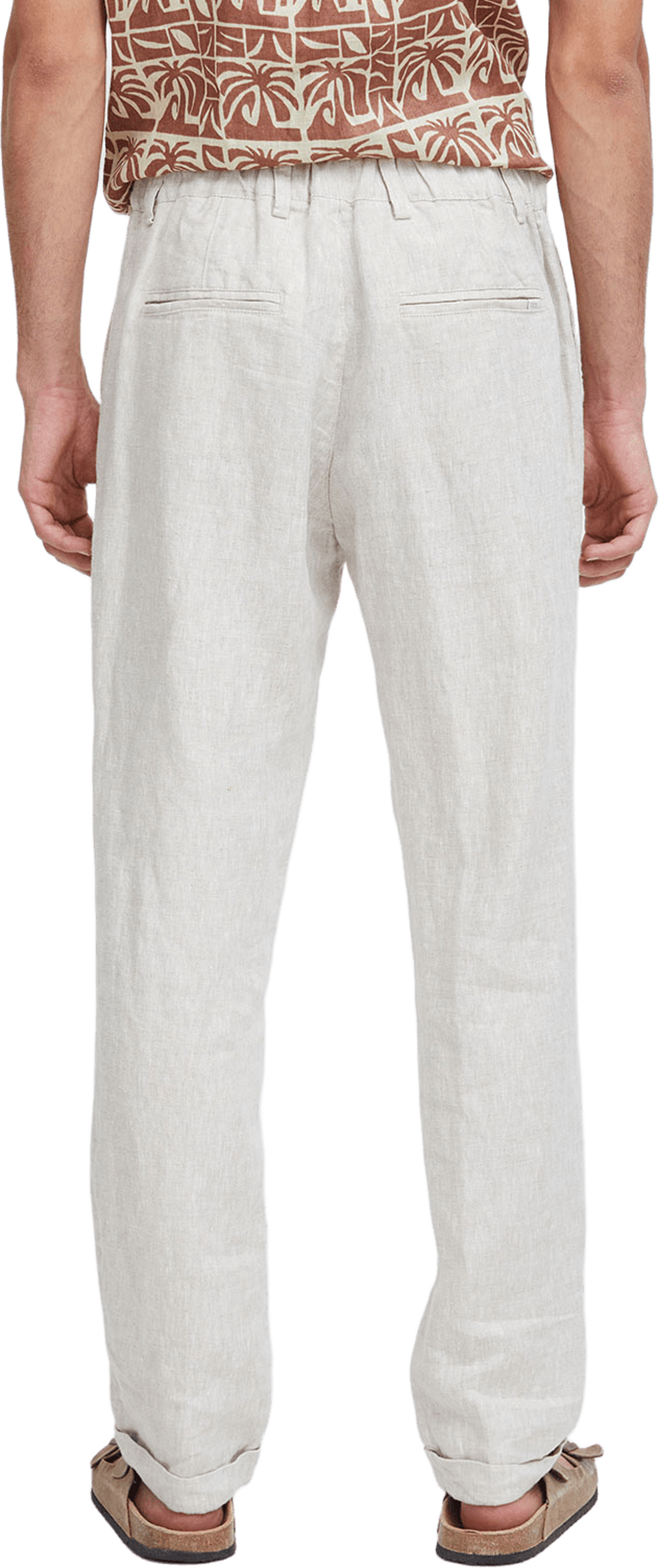 CFPANDRUP 100% linen pant Trouser, från Casual Friday, i färgen Chateau Gray. Klicka för att öppna bilden i stort format