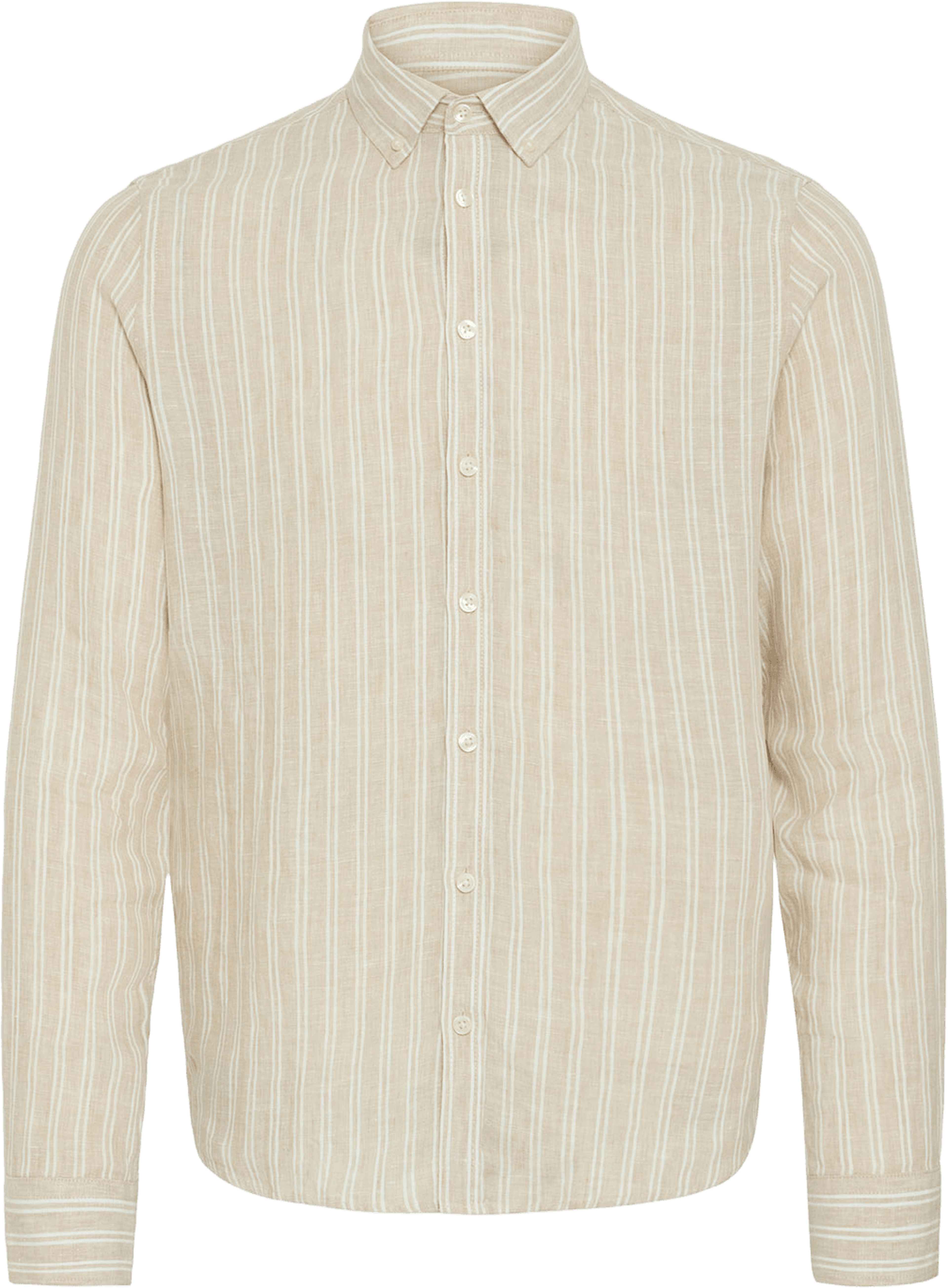 CFDALLAS LS BD striped 100% linen s Shirt, från Casual Friday, i färgen Plaza Taupe. Klicka för att öppna bilden i stort format