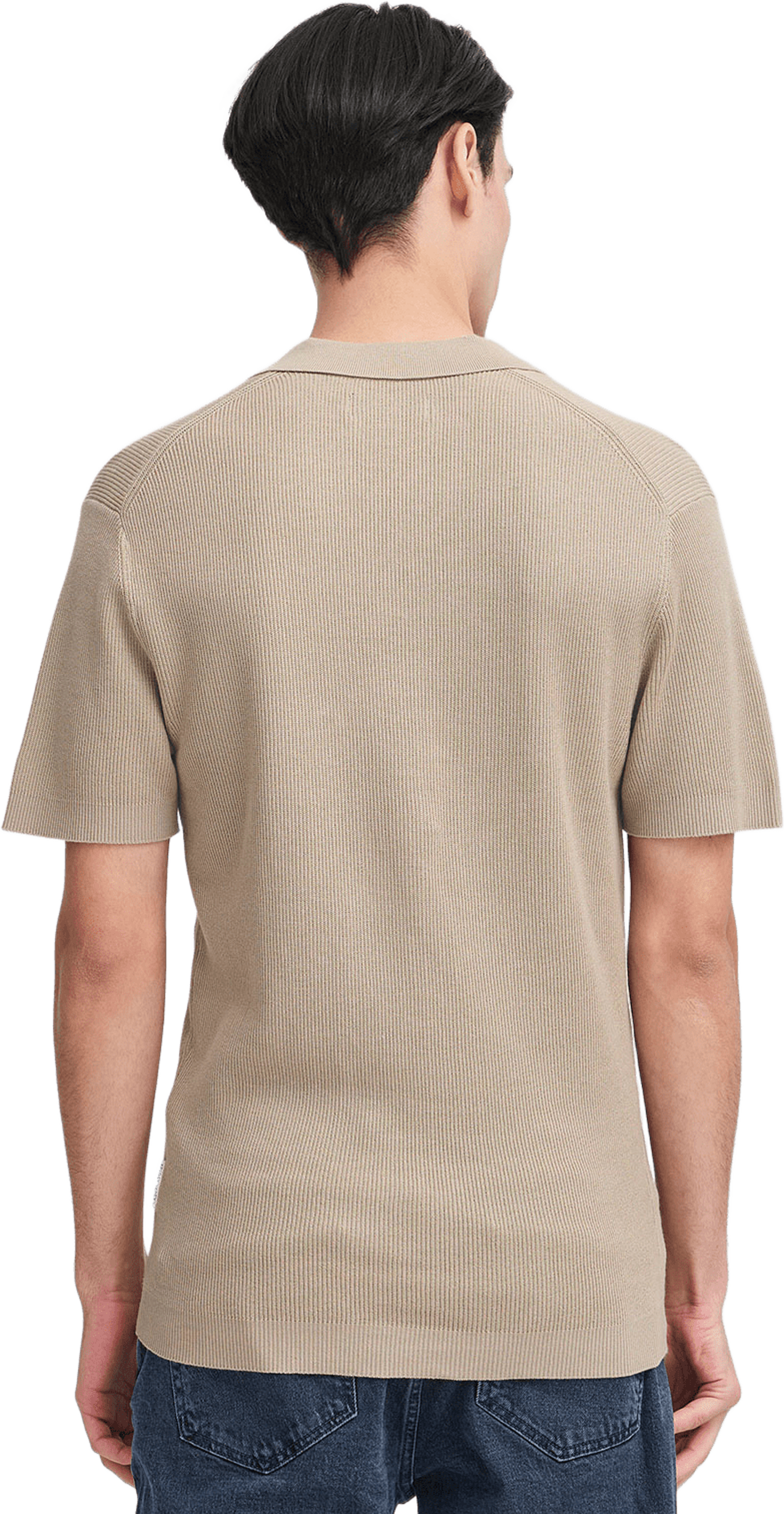 CFMAVERICK SS polo knit Sweater, från Casual Friday, i färgen Plaza Taupe. Klicka för att öppna bilden i stort format