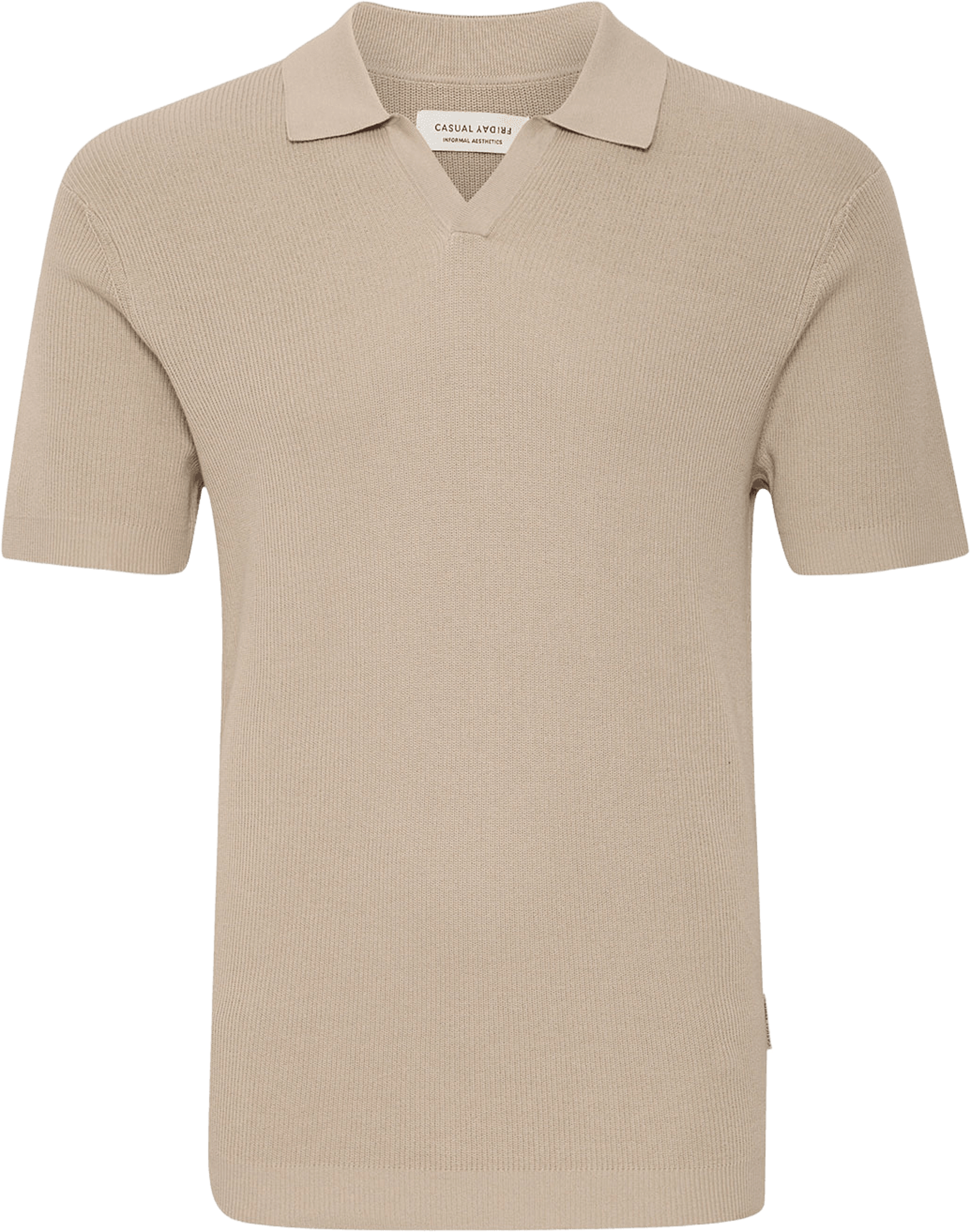CFMAVERICK SS polo knit Sweater, från Casual Friday, i färgen Plaza Taupe. Klicka för att öppna bilden i stort format