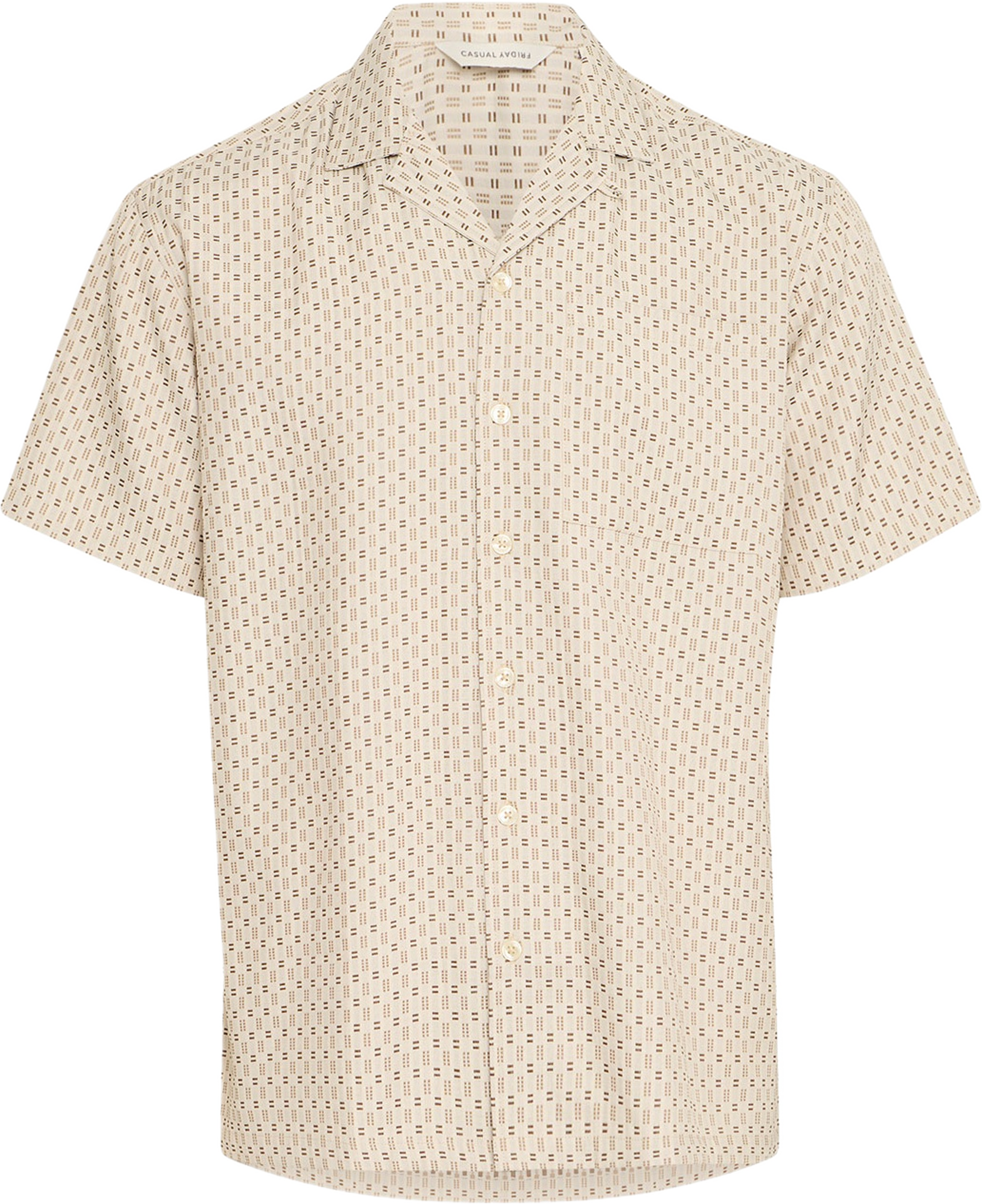 CFTHEODORE SS RC jaquard shirt Shirt, från Casual Friday, i färgen Plaza Taupe. Klicka för att öppna bilden i stort format
